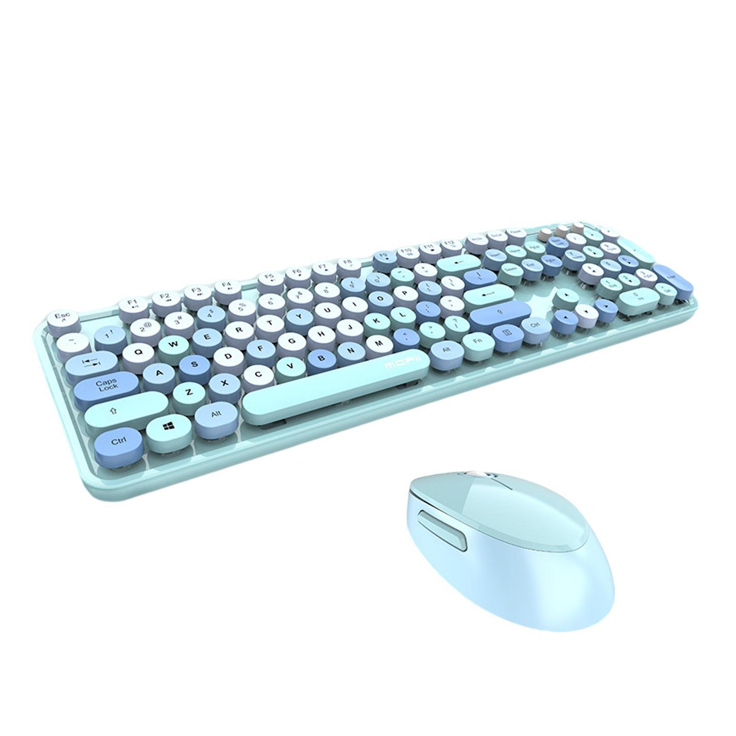 Mini Wireless 2.4G Keyboard with Mouse Combo with Number Pad Blue