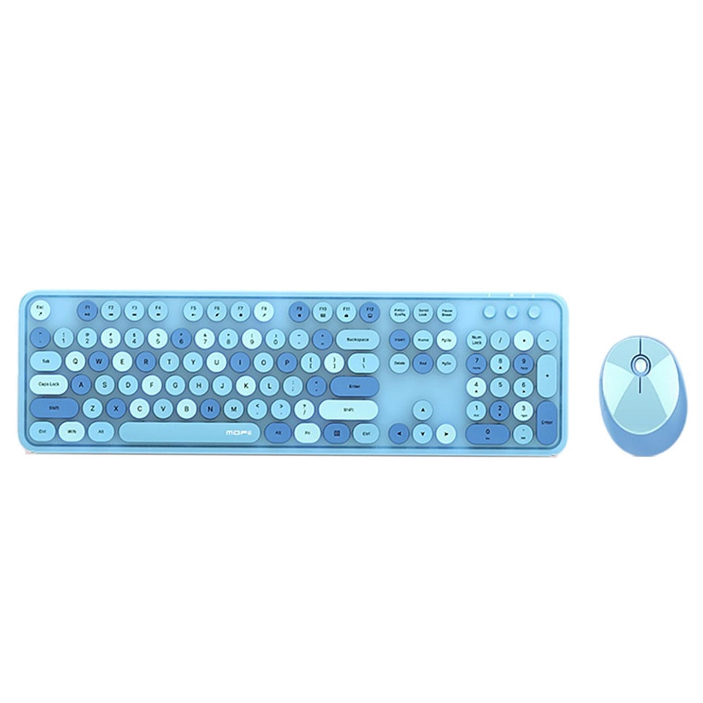 Mini Wireless 2.4G Keyboard with Mouse Combo with Number Pad Blue