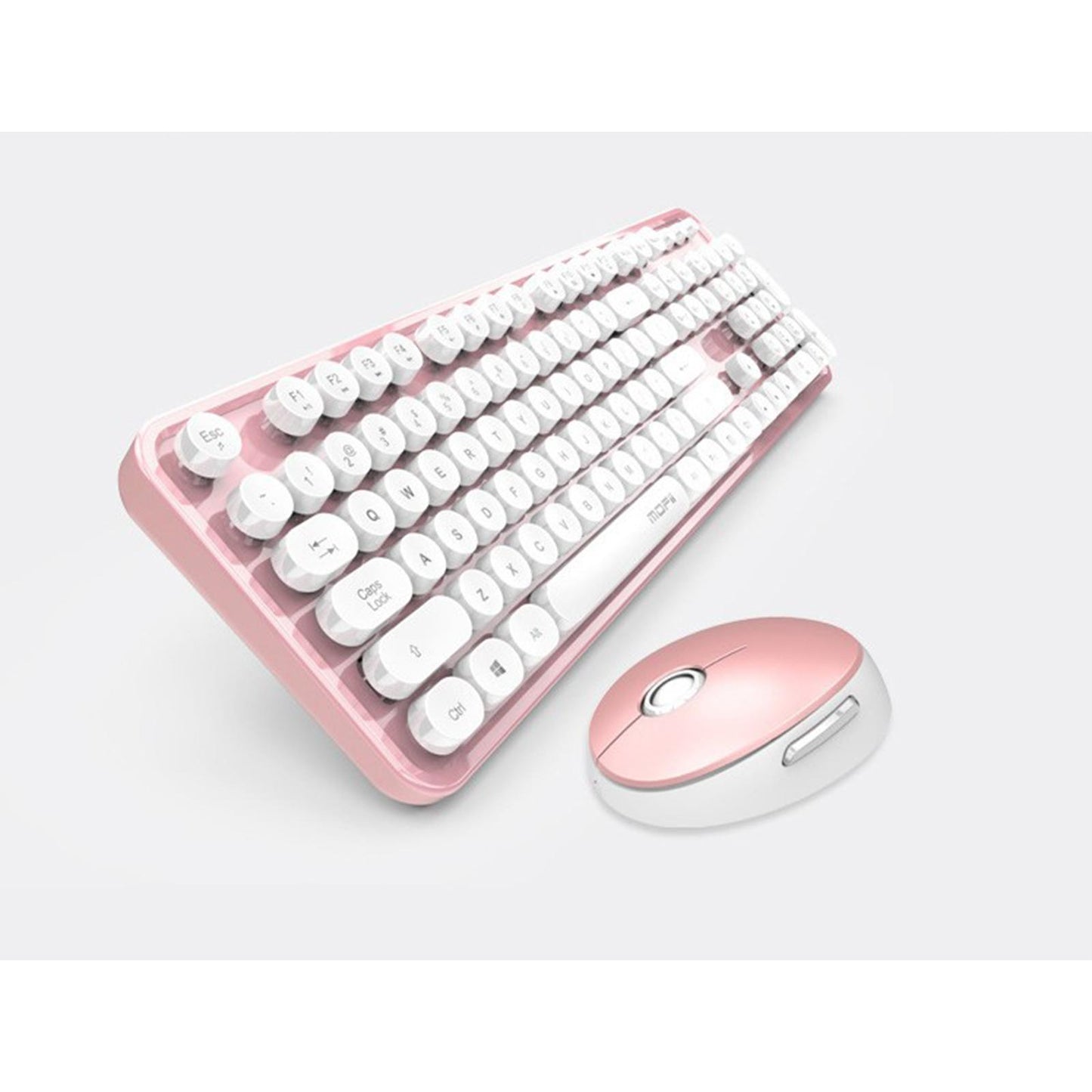 Mini Wireless 2.4G Keyboard with Mouse Combo with Number Pad White Green