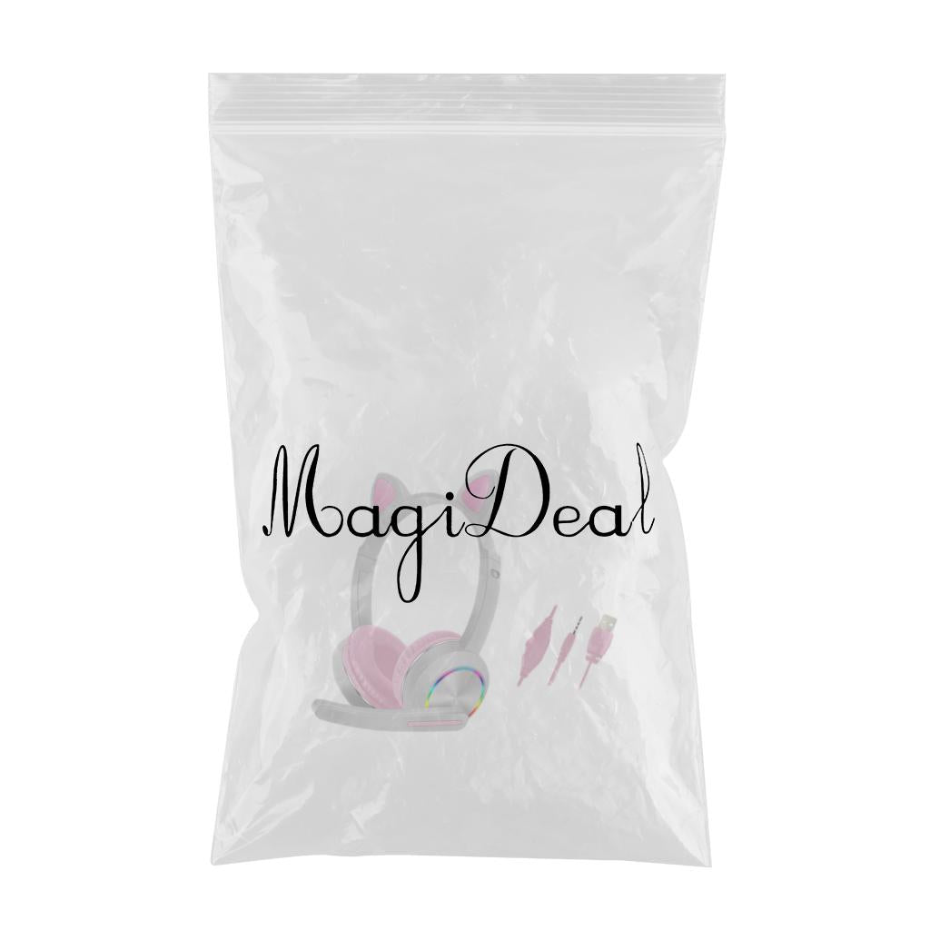 Cat Ear Headphones with Mic 3.5mm Lightweight Headphones Noise Canceling Gray