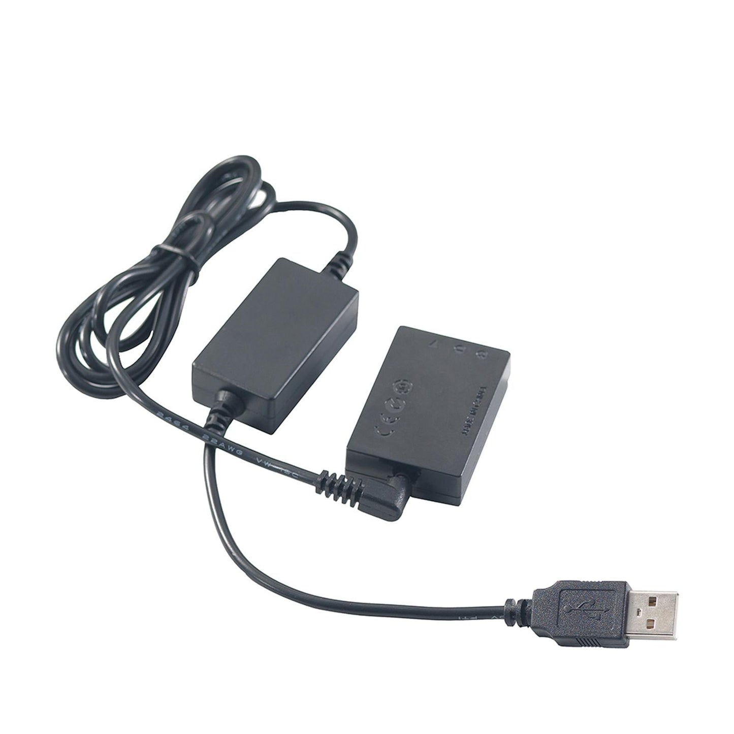 E12 Dummy Battery USB Power Adapter Kit for EOS M2 M10 M50 M200 Cameras