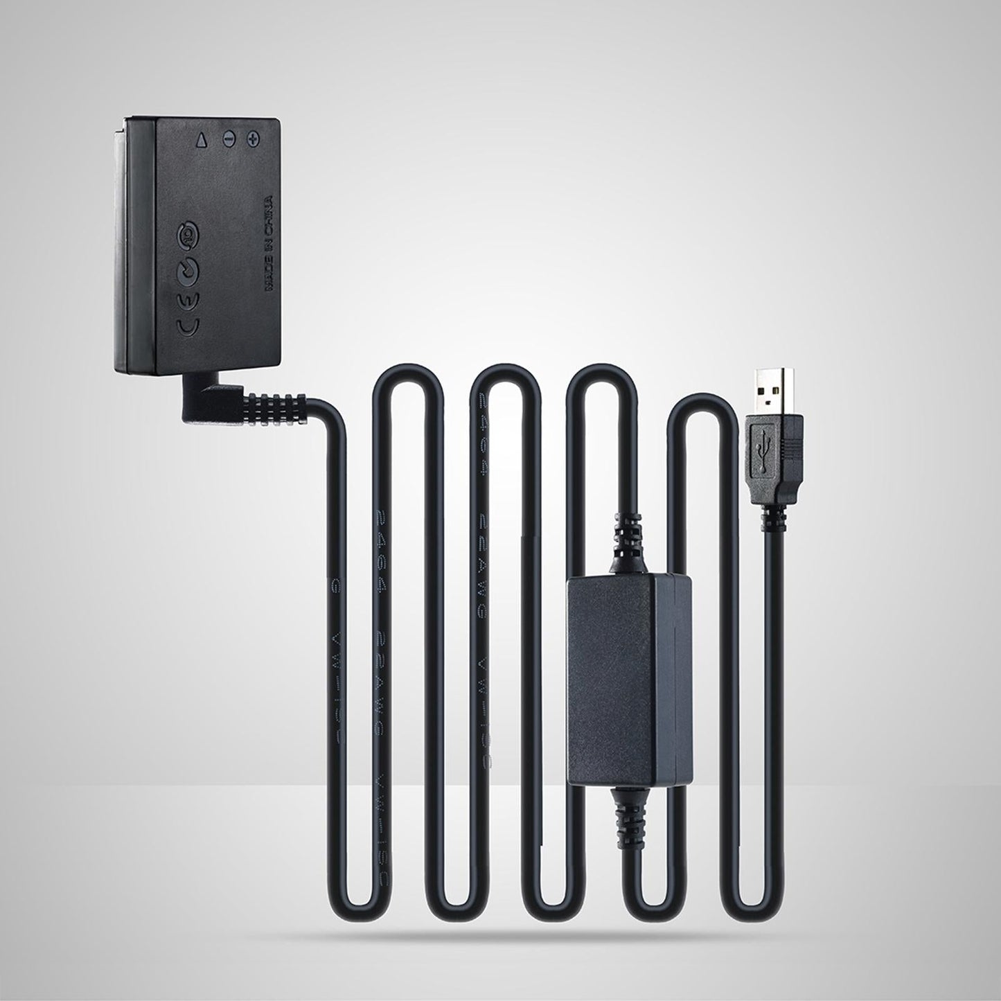 E12 Dummy Battery USB Power Adapter Kit for EOS M2 M10 M50 M200 Cameras