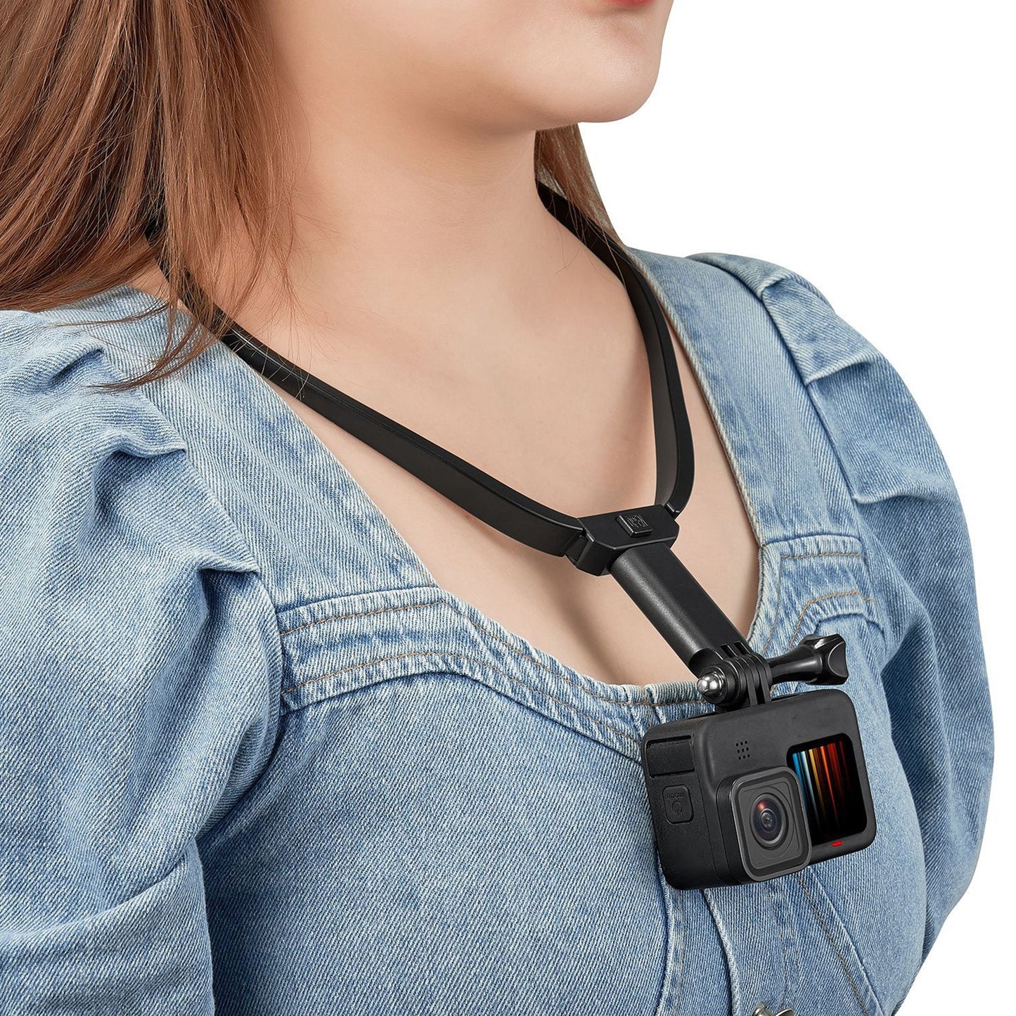 POV/Vlog Neck Holder Mount Head Strap for GoPro Comfortable with adapter
