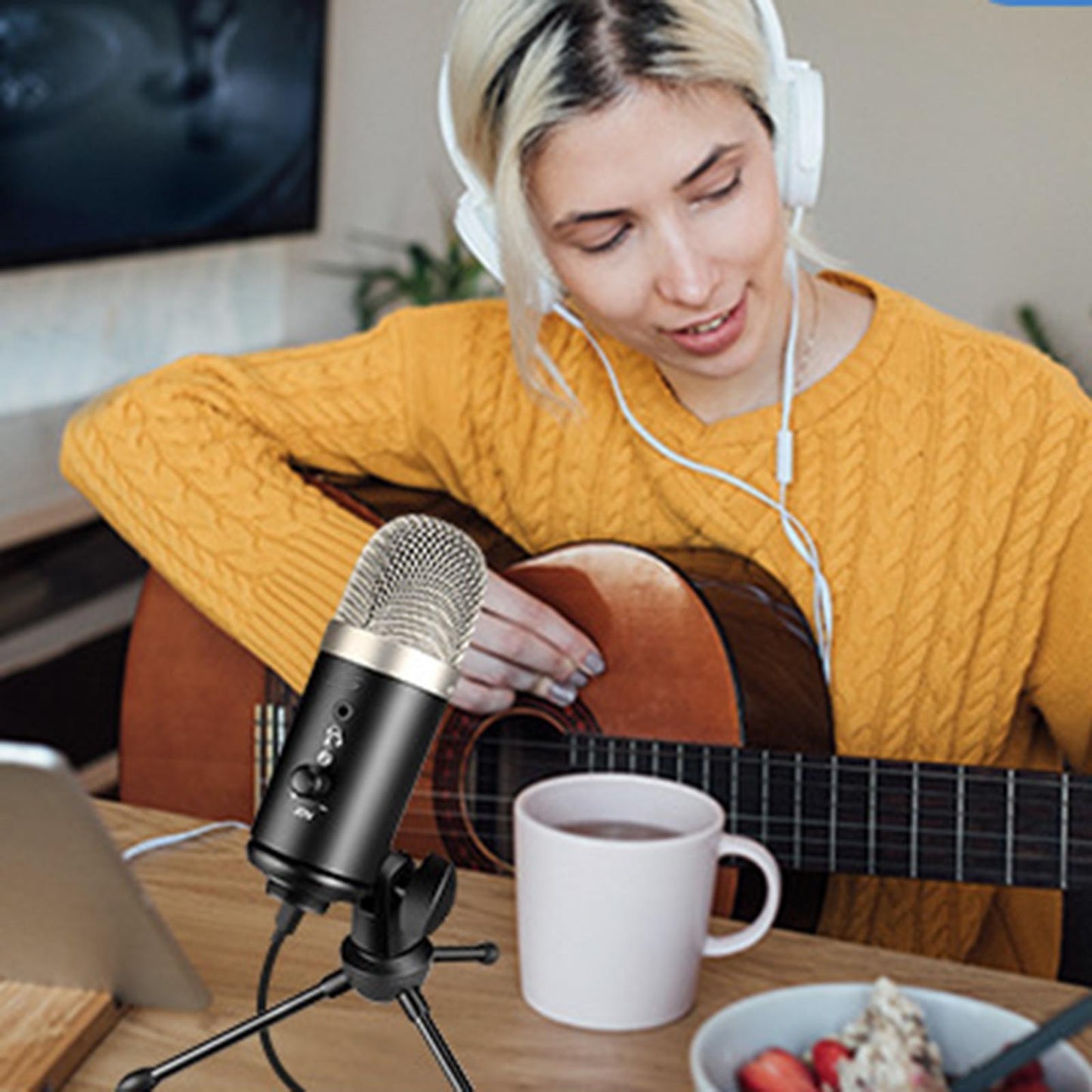 USB Computer Microphone for Laptop Desktop Recording Gaming Streaming Mic