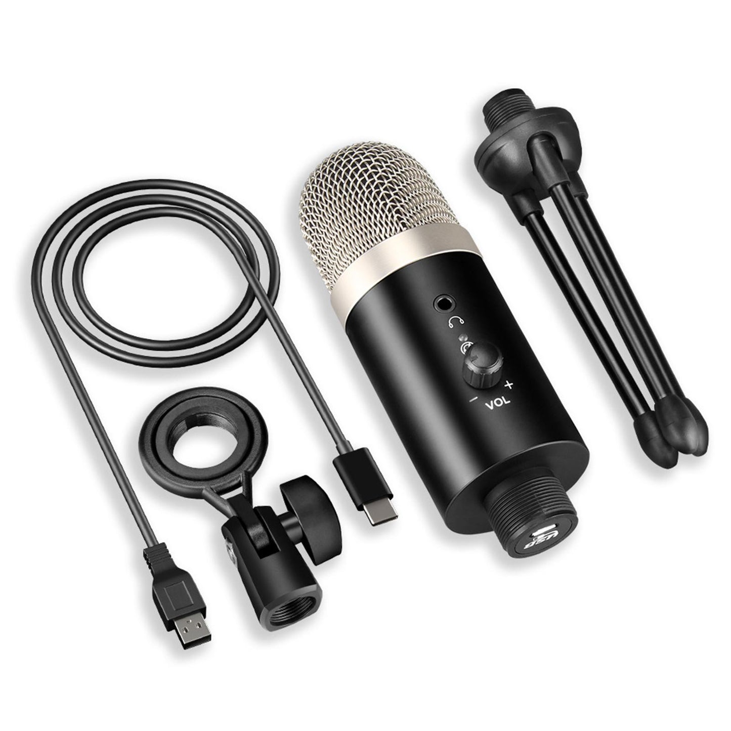 USB Computer Microphone for Laptop Desktop Recording Gaming Streaming Mic