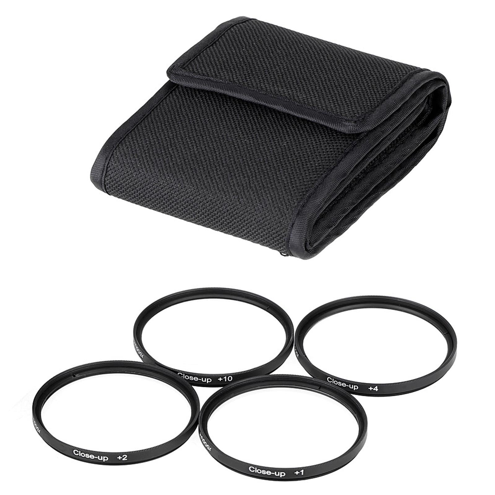 Close-up Filter Kit +1 +2 +4 +10 Lens Set for Digital Cameras 58mm