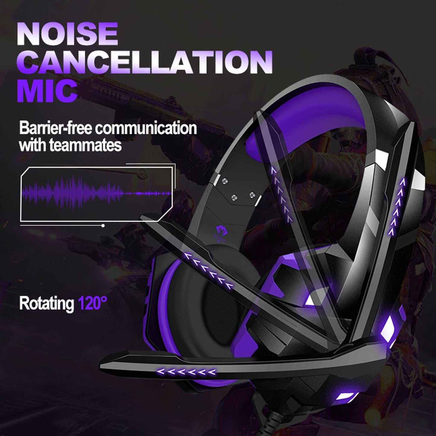 G9000MAX Gaming Headset Headphones Earphone w/ Noise Cancelling Mic for PS4