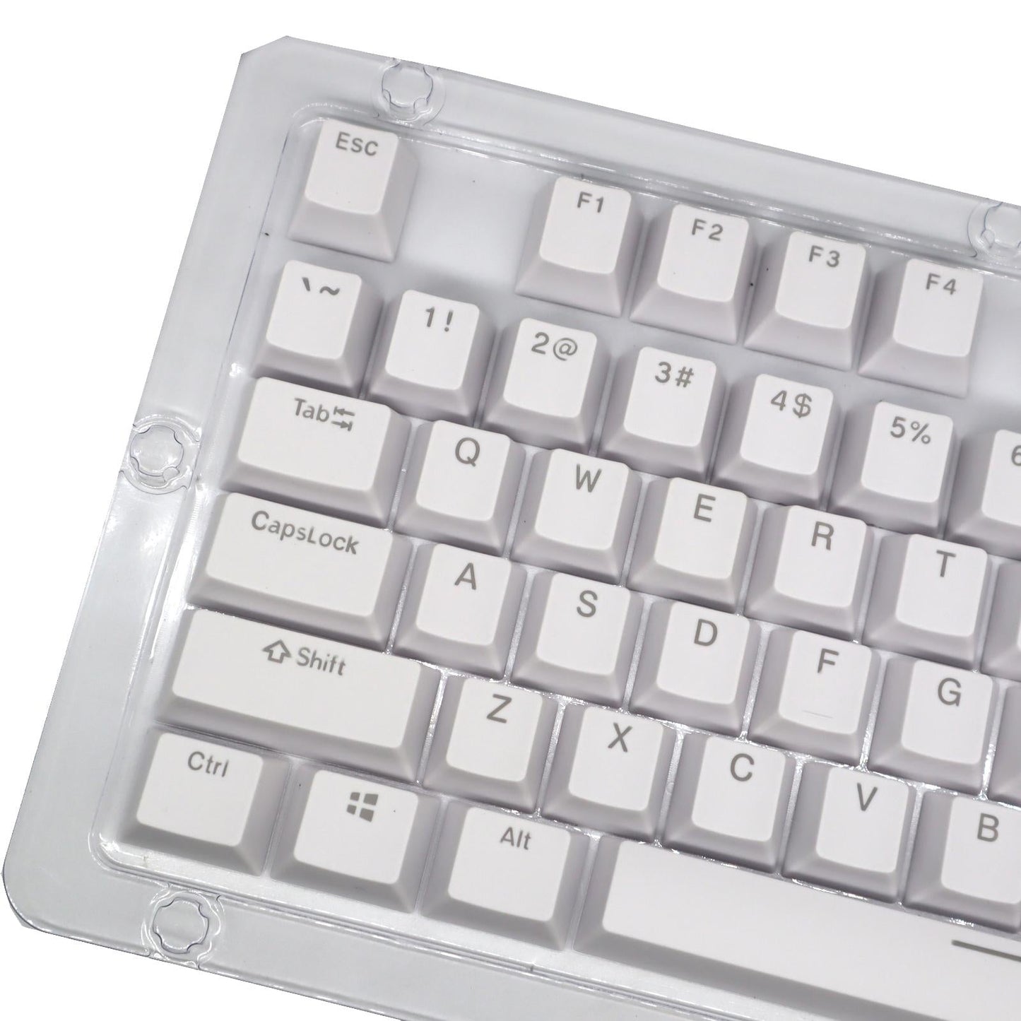 DIY PBT 104 Keys Keycaps for 61 64 72 98 Gaming Mechanical Keyboard White