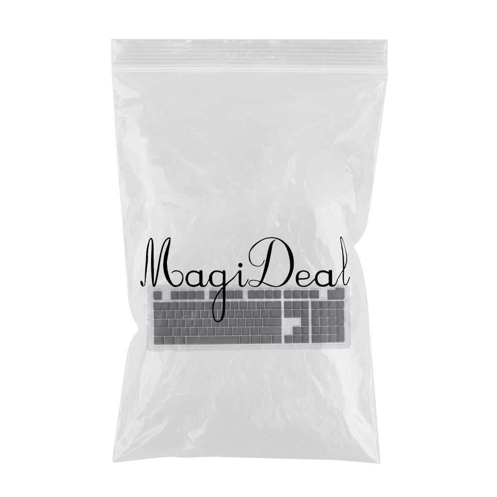 DIY PBT 104 Keys Keycaps for 61 64 72 98 Gaming Mechanical Keyboard Black
