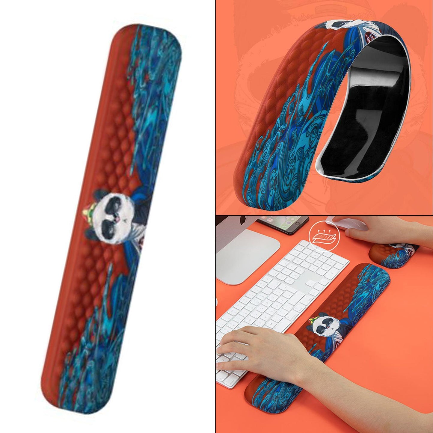 Memory Foam Ergonomic Keyboard and Mouse Wrist Rest Pad Support Easy Typing Keyboard Wrist RestL