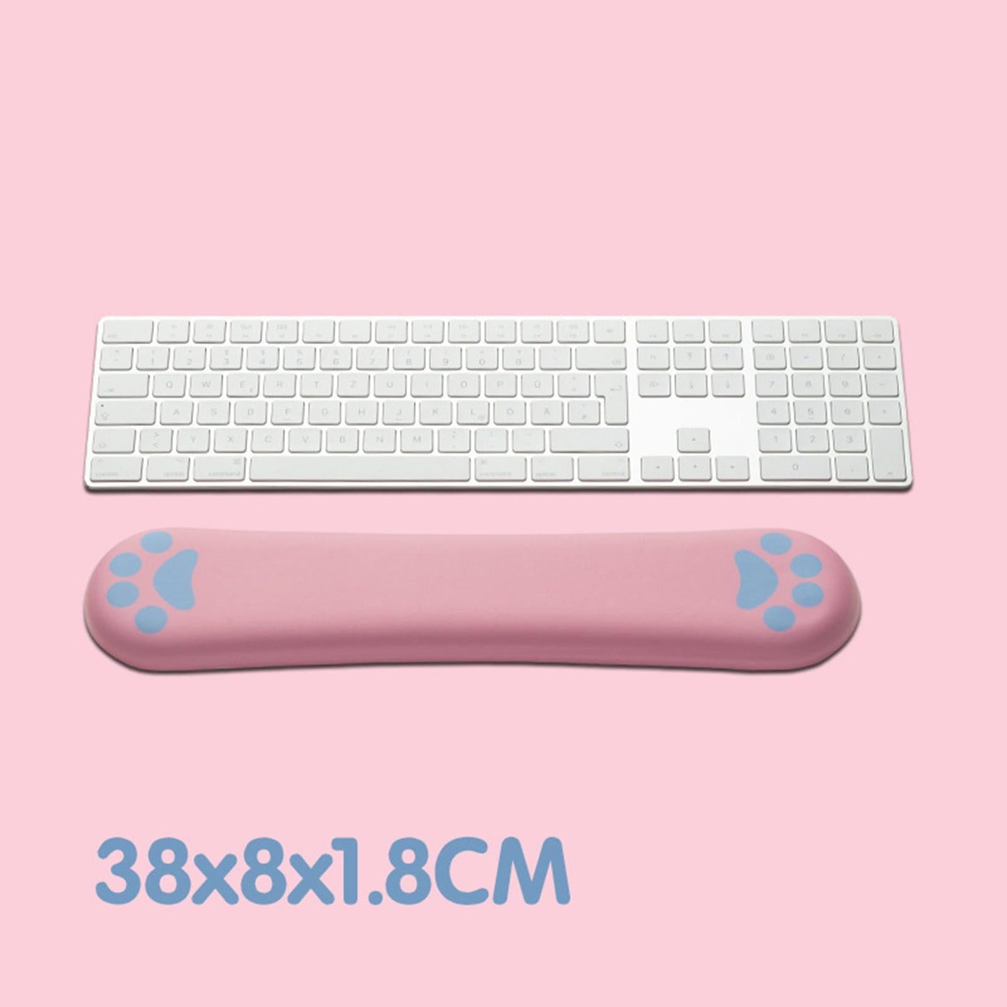 Ergonomic Keyboard Wrist Rest Pad For Laptop PC Computer Cat Paw Pink
