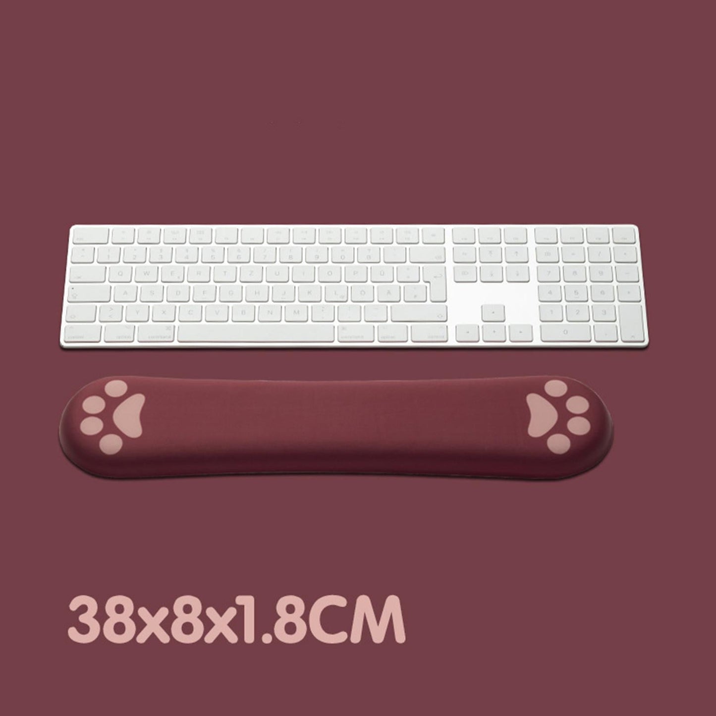 Ergonomic Keyboard Wrist Rest Pad For Laptop PC Computer Cat Paw Red