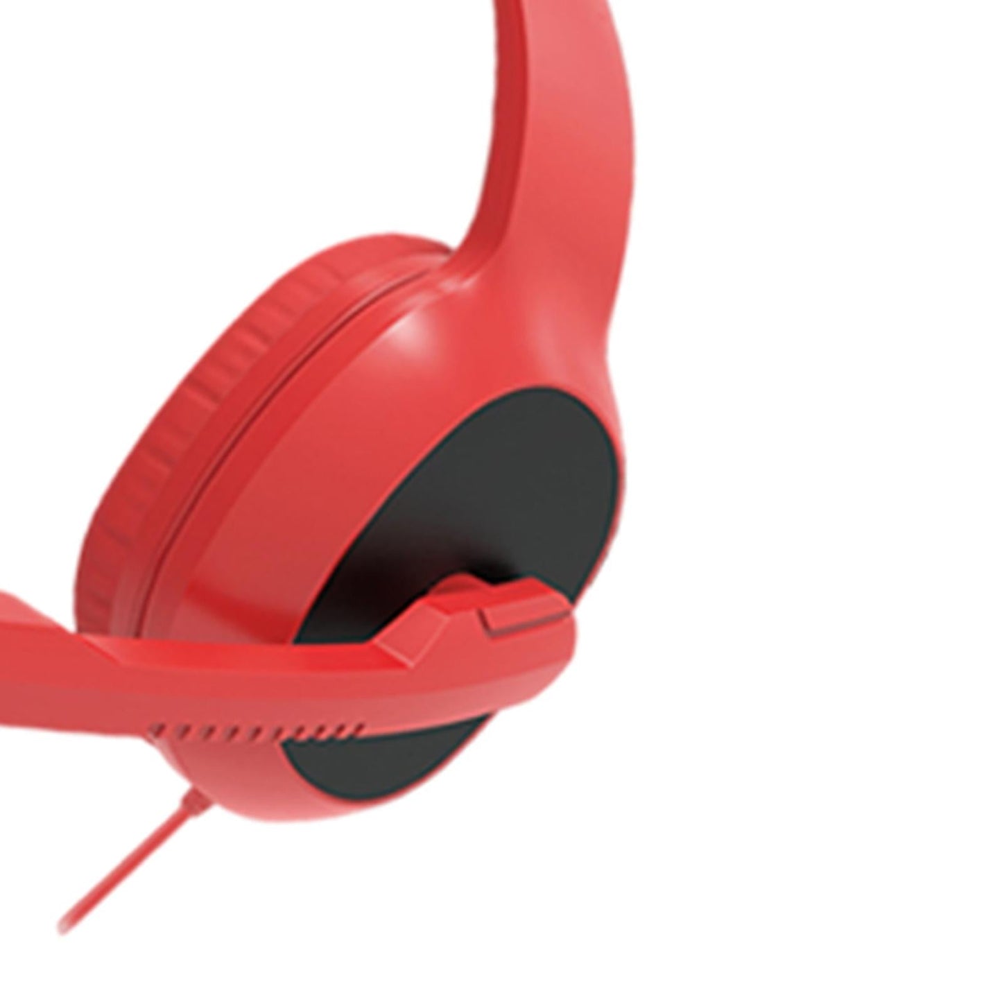 USB Cat Ear Wired Headset for PC Games Laptop TV Smartphones red