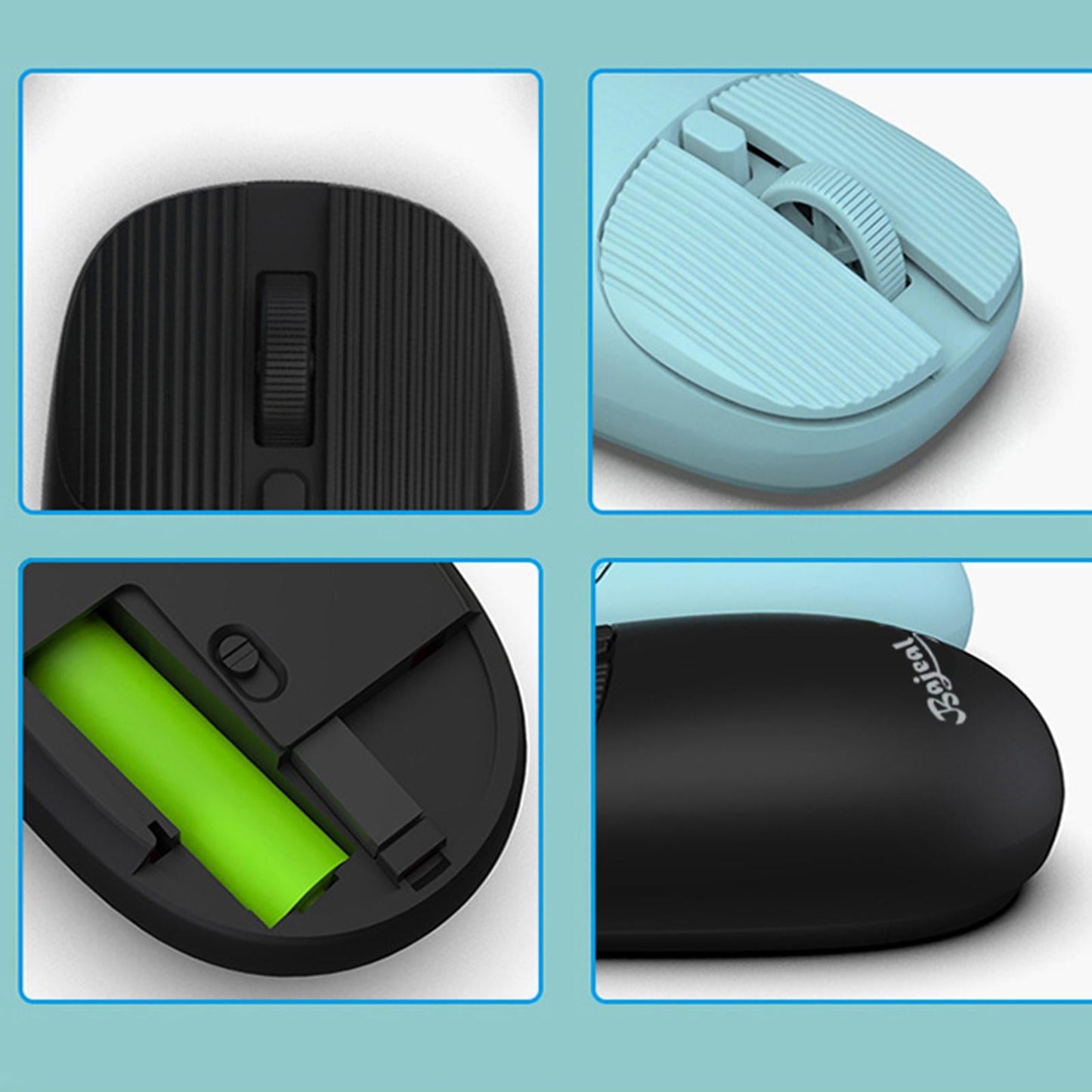 Wireless Mouse w/ USB Receiver Portable 1200DPI Noiseless Click 3 Buttons White