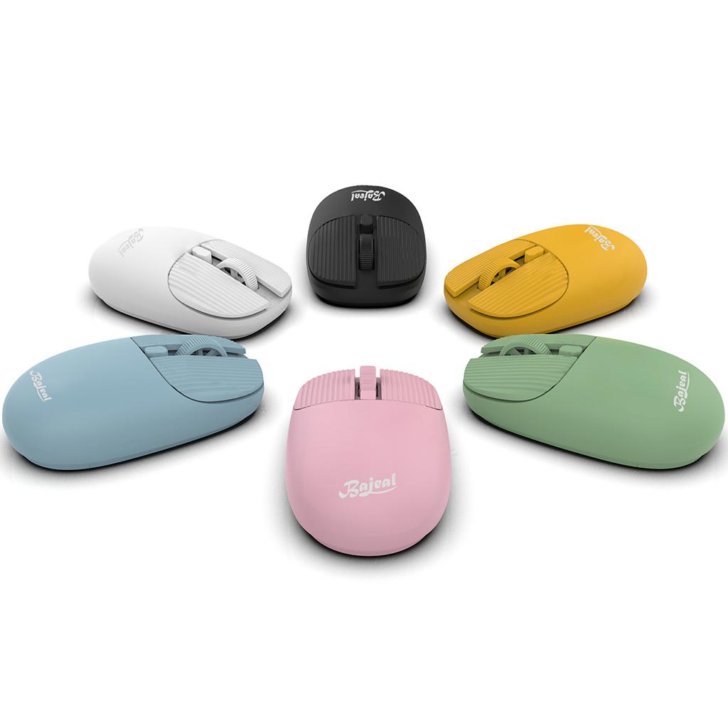 Wireless Mouse w/ USB Receiver Portable 1200DPI Noiseless Click 3 Buttons White