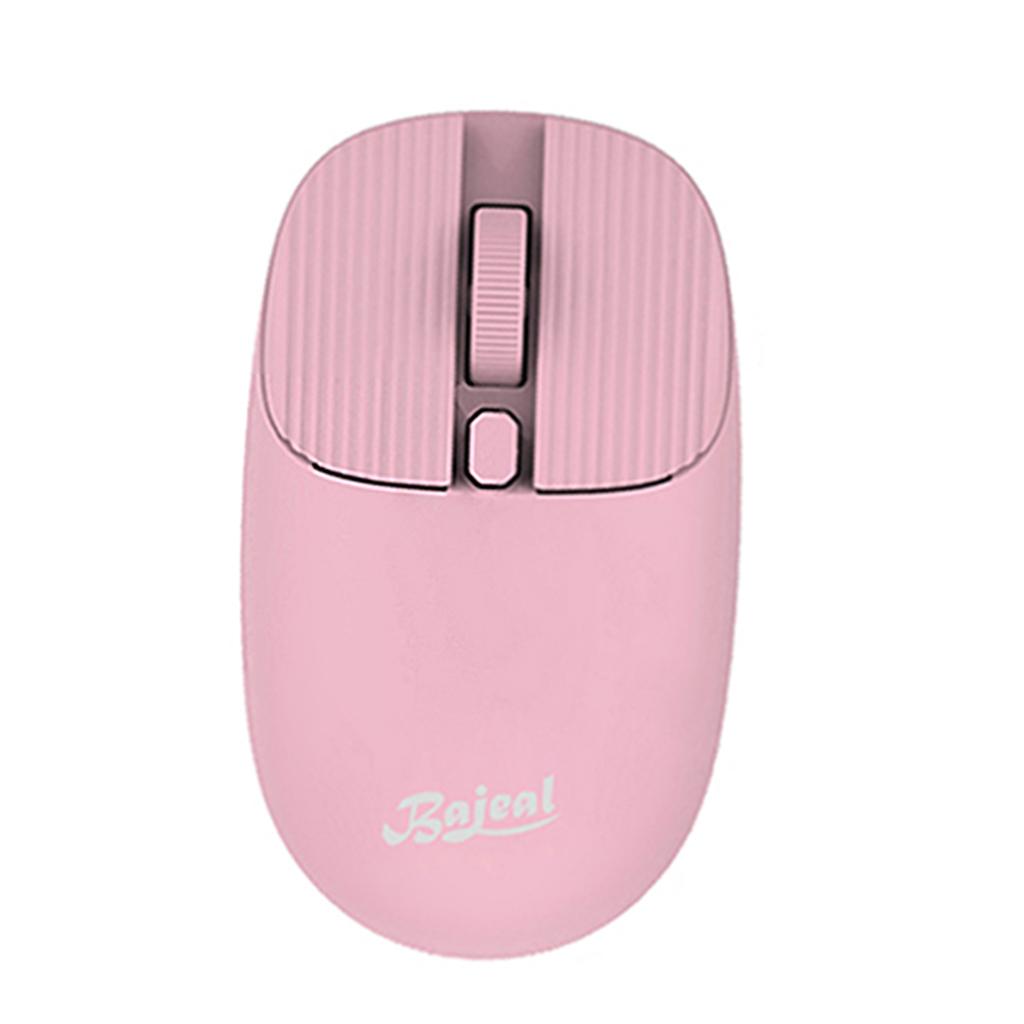 Wireless Mouse w/ USB Receiver Portable 1200DPI Noiseless Click 3 Buttons Pink