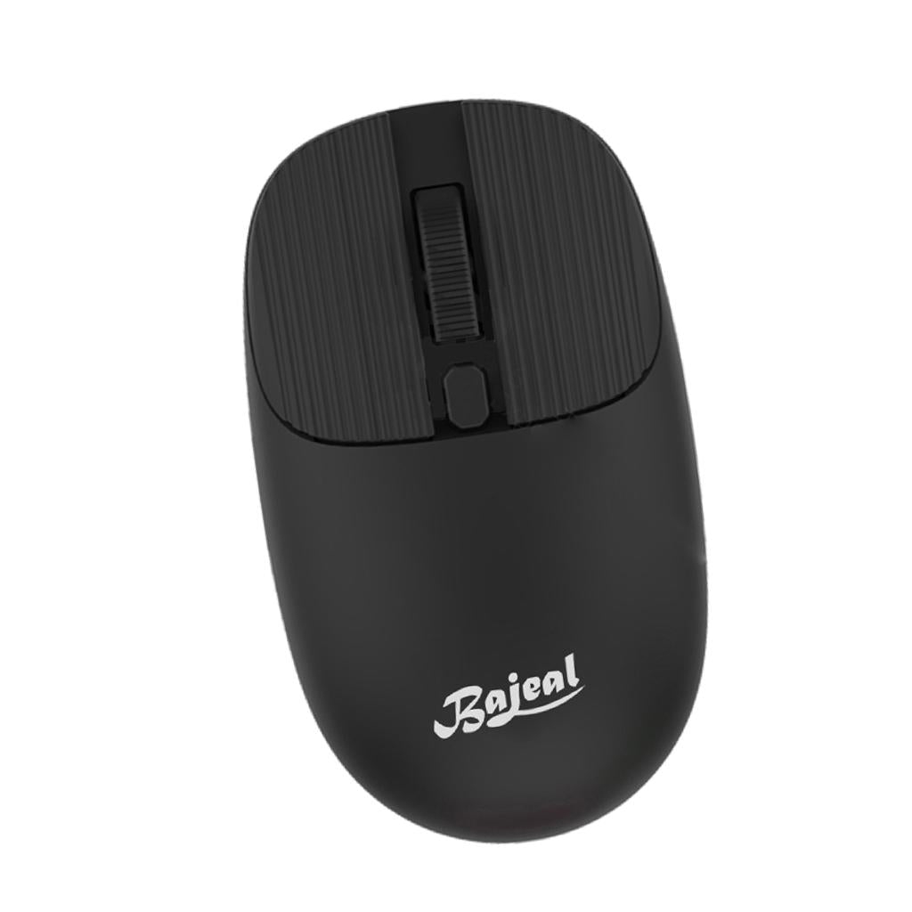 Wireless Mouse w/ USB Receiver Portable 1200DPI Noiseless Click 3 Buttons Black