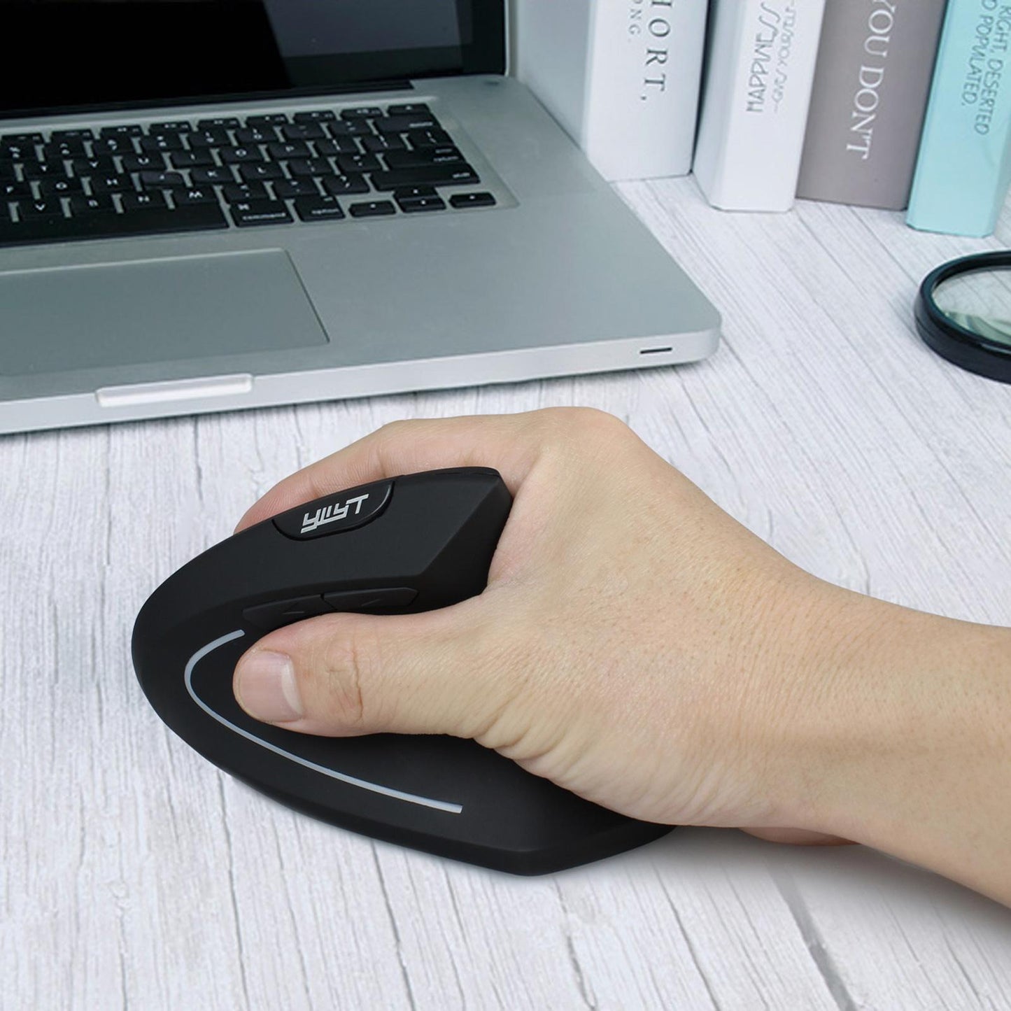 2.4G Vertical Wireless Mouse 6 Buttons Small Mice Reduce Wrist Pain Portable