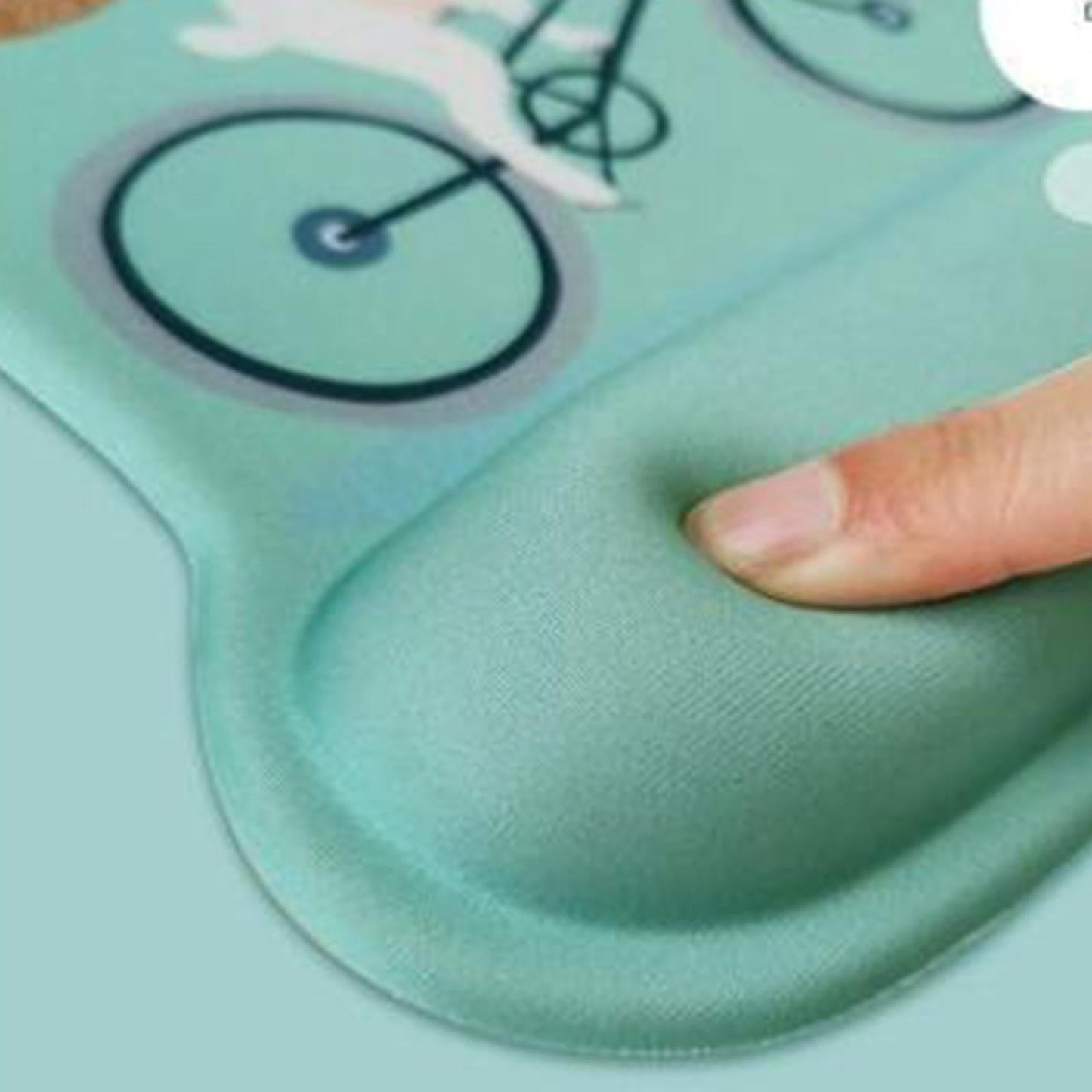 Silicone Mouse Pad w/ Wrist Support Set Guard Bracer for Computers Laptop