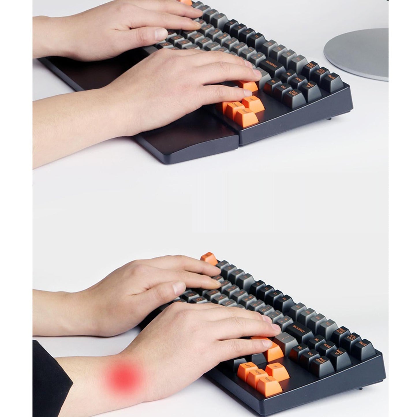 Natural Solid Wood Laptop Wrist Rest Pad Hand Support for Computer Laptop S