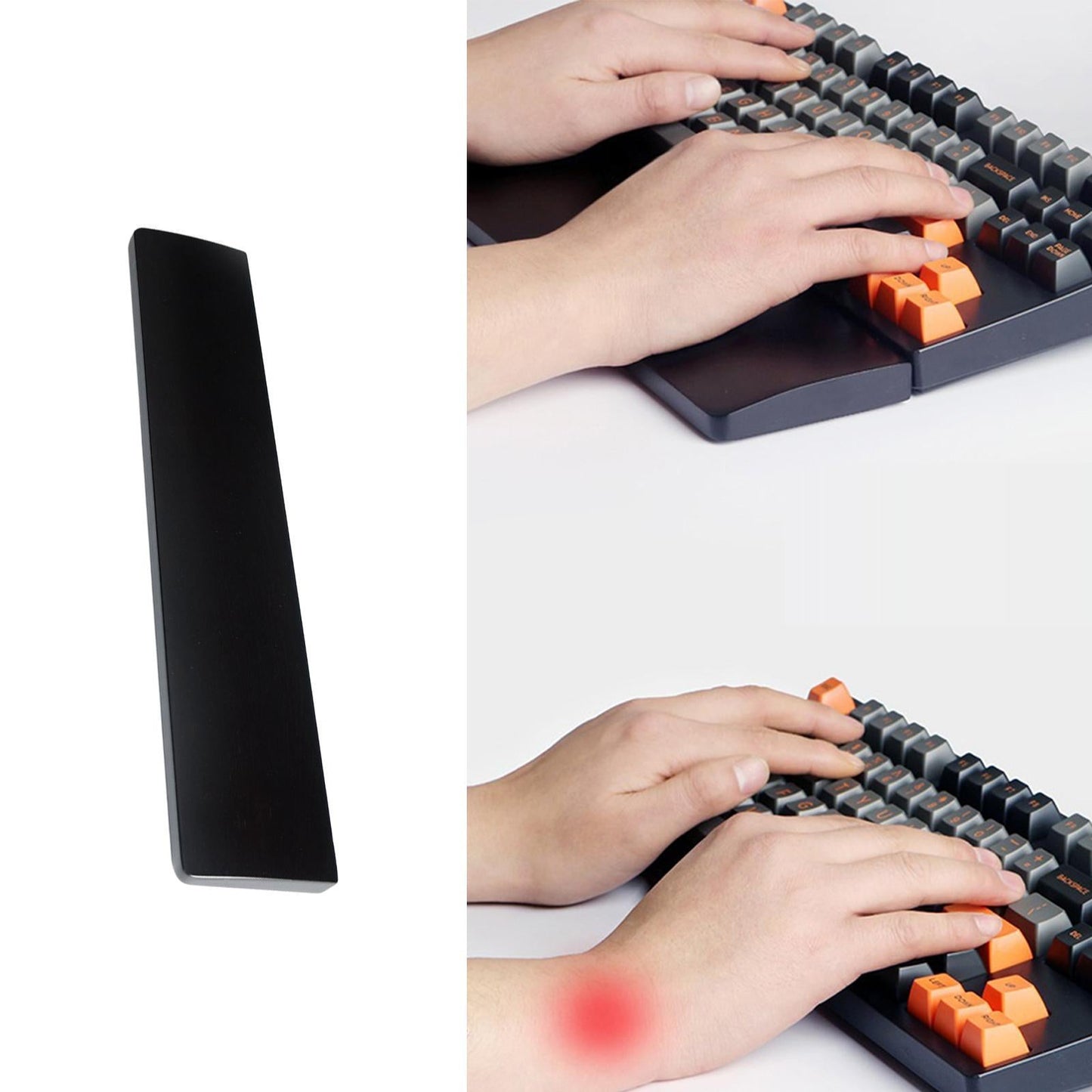 Natural Solid Wood Laptop Wrist Rest Pad Hand Support for Computer Laptop XL