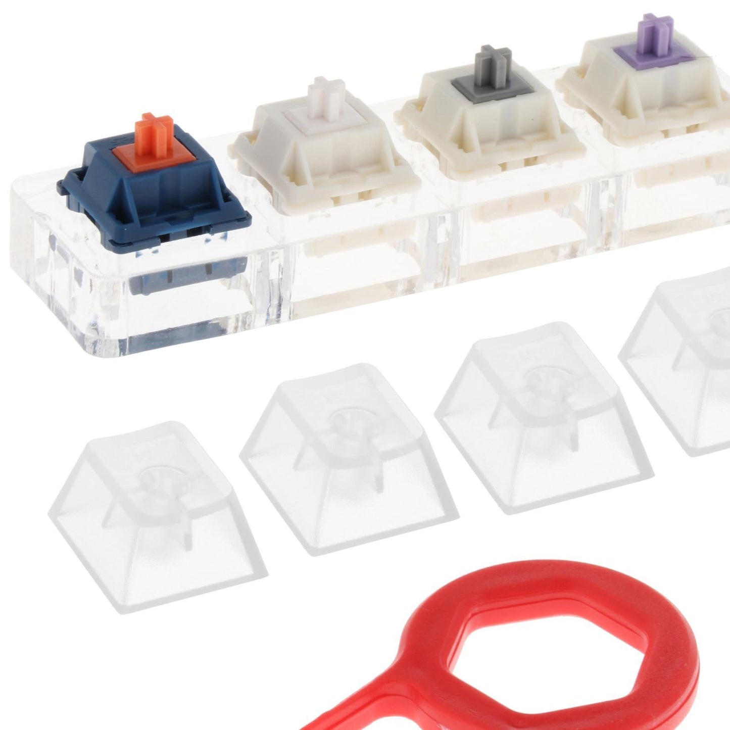 Translucent Keycaps Mechanical Keyboard Switch Tester Testing Tool 4 Keys