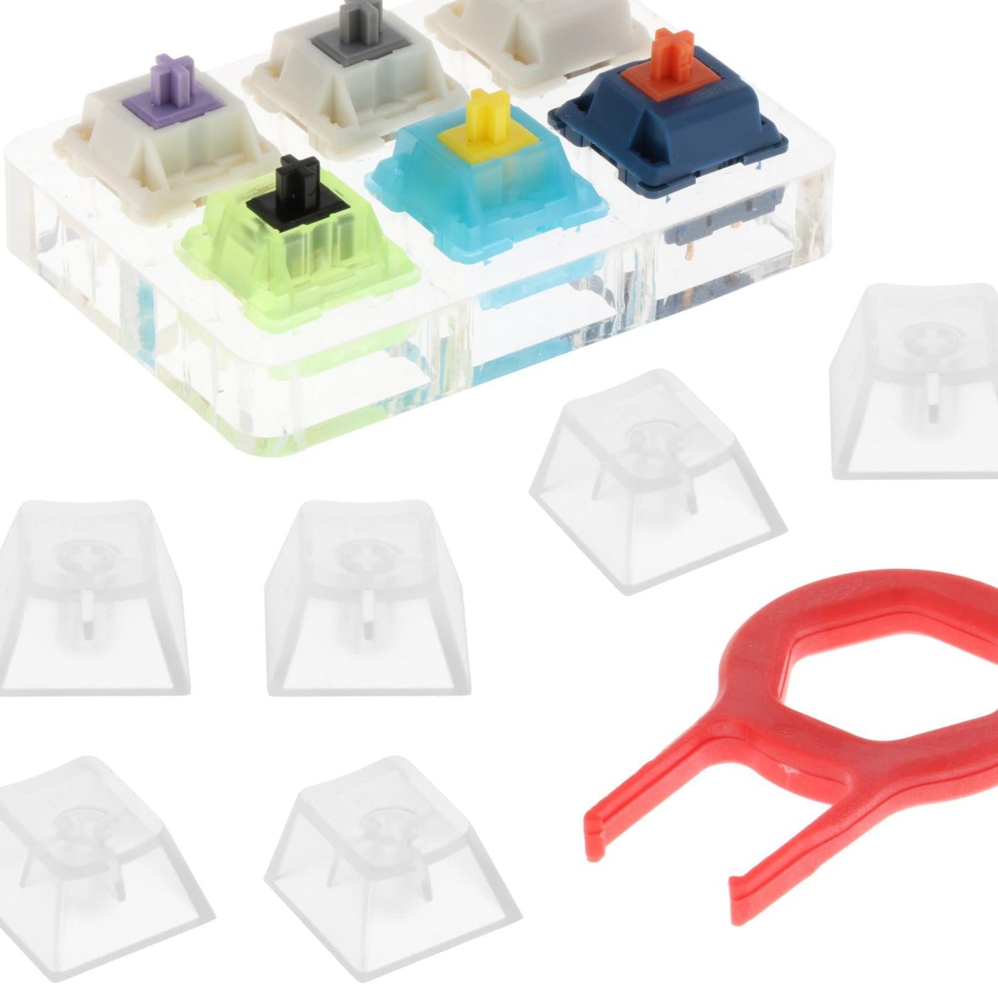 Translucent Keycaps Mechanical Keyboard Switch Tester Testing Tool 6 Keys