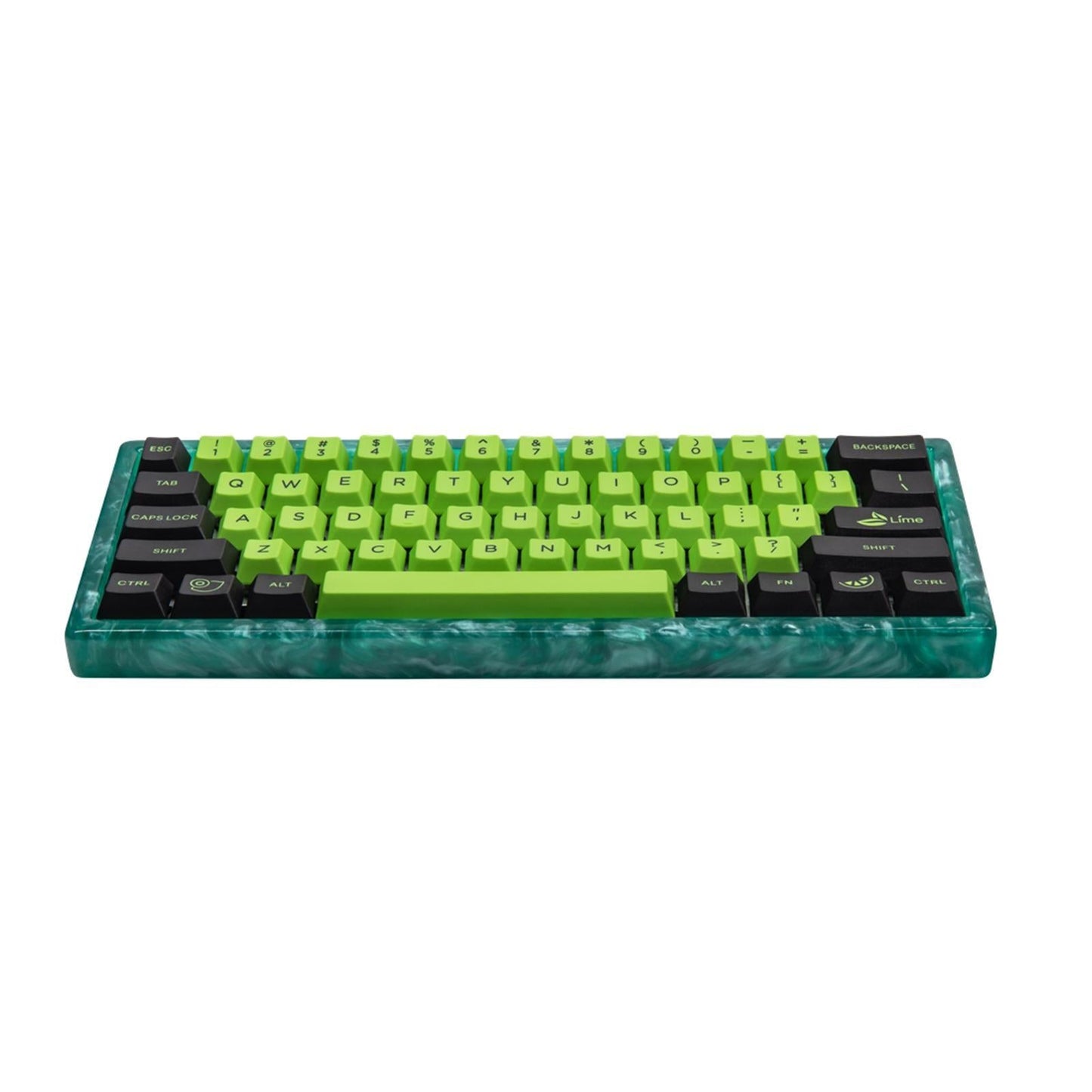 Keyboard Case Resin Shell for 60% DIY GH60 GK61/RK61 306x115x30mm Green