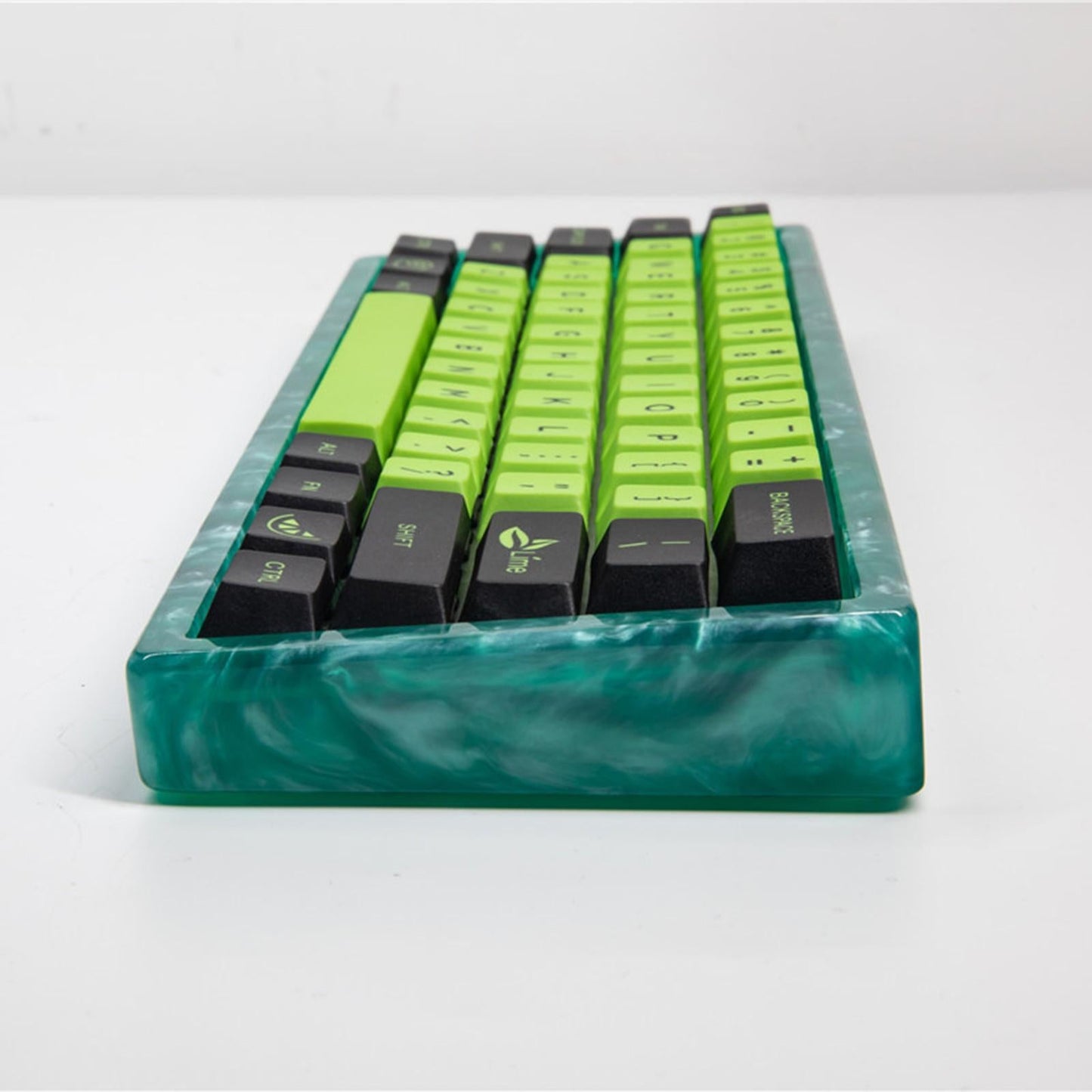 Keyboard Case Resin Shell for 60% DIY GH60 GK61/RK61 306x115x30mm Green