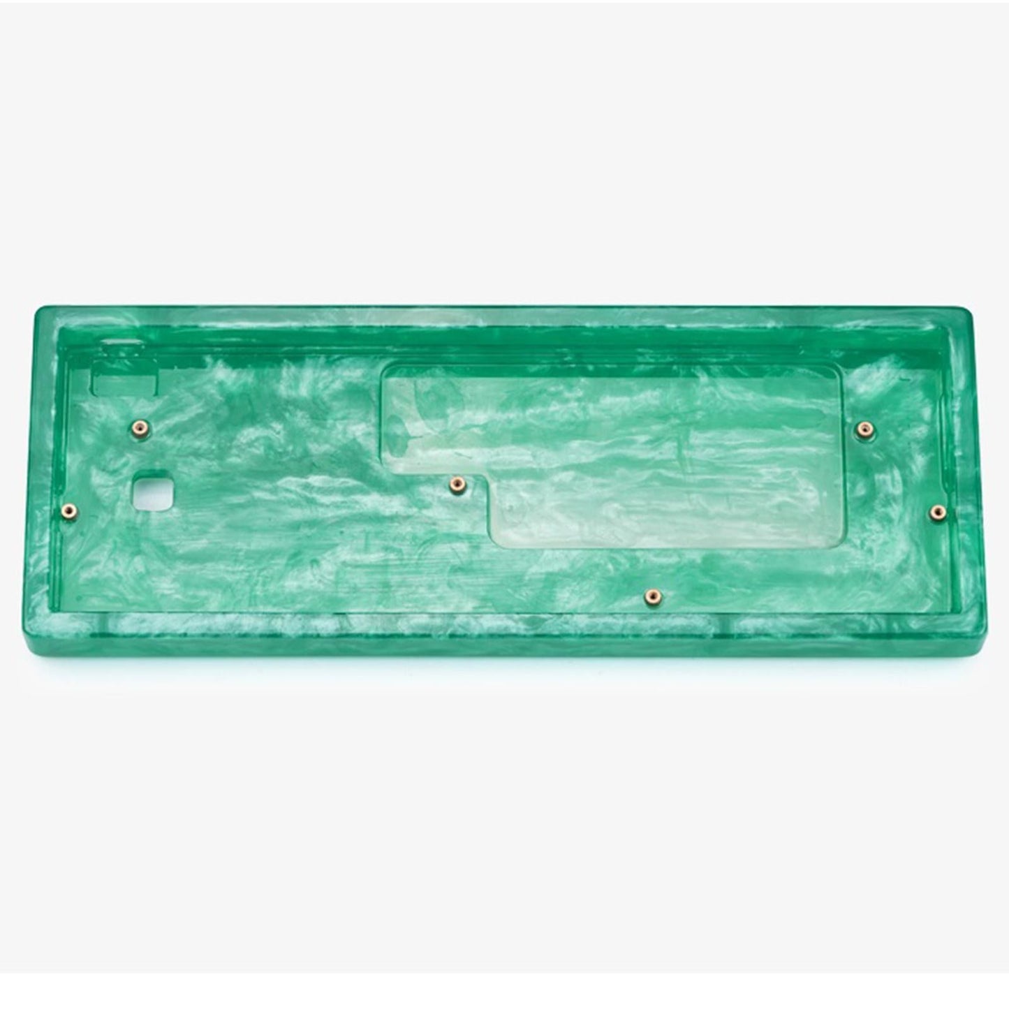 Keyboard Case Resin Shell for 60% DIY GH60 GK61/RK61 306x115x30mm Green