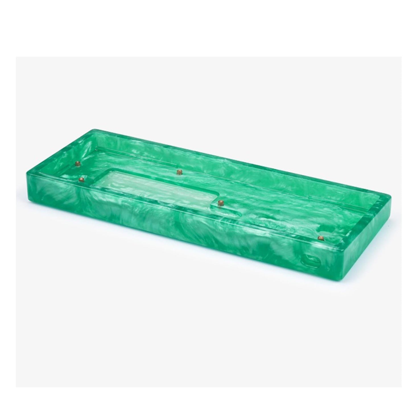Keyboard Case Resin Shell for 60% DIY GH60 GK61/RK61 306x115x30mm Green