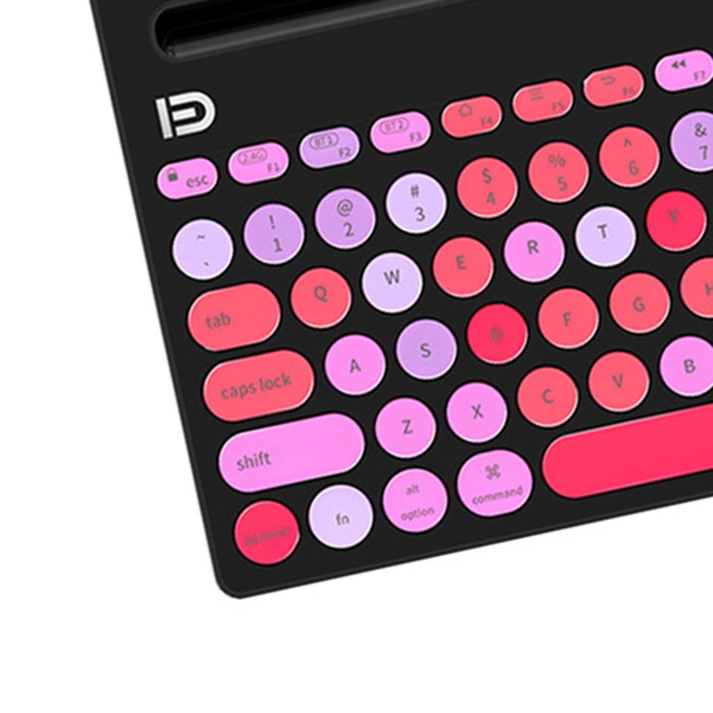 ik3381D Ultra-thin 2.4G Wireless Bluetooth Keyboard w/Card Slots Black