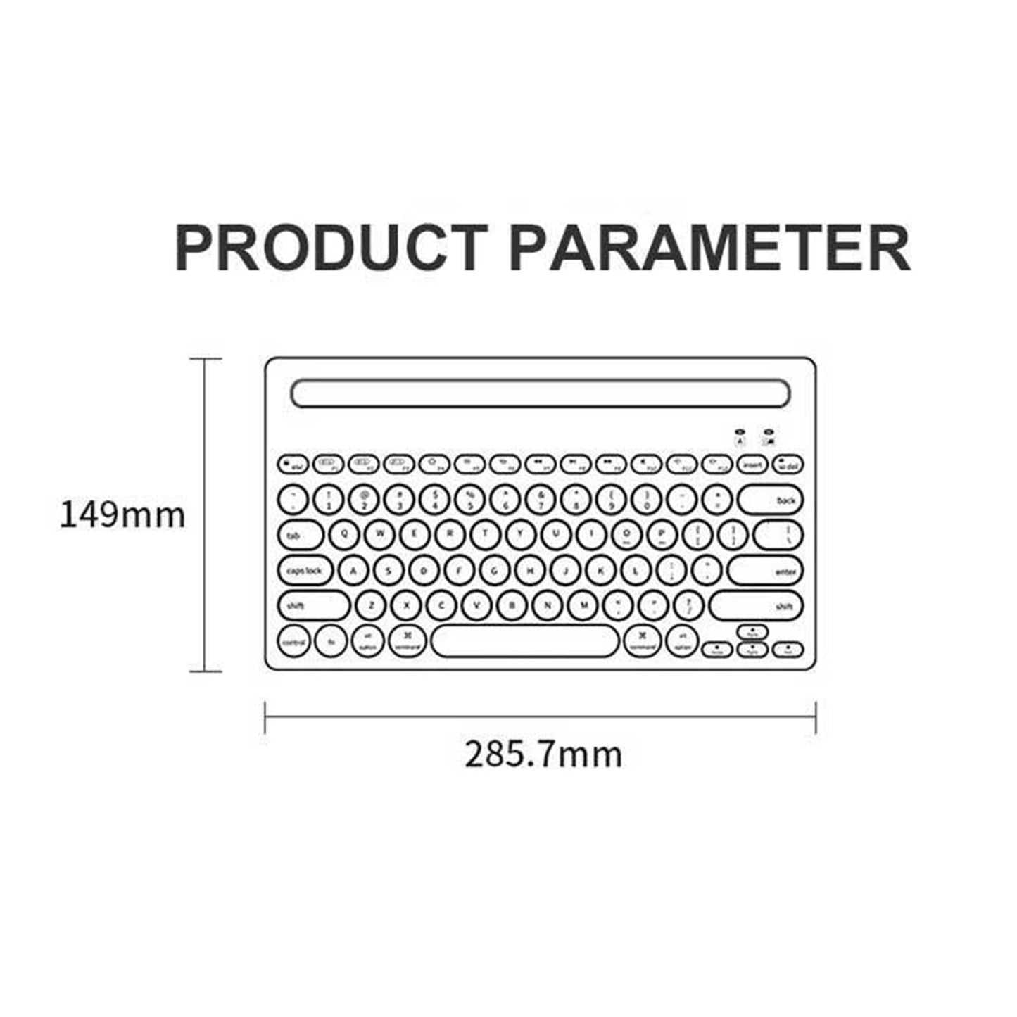 ik3381D Ultra-thin 2.4G Wireless Bluetooth Keyboard w/Card Slots Black