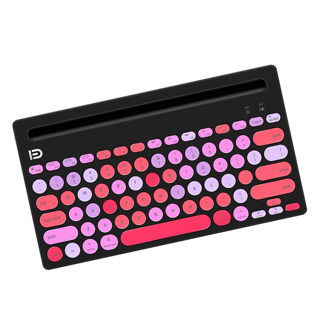 ik3381D Ultra-thin 2.4G Wireless Bluetooth Keyboard w/Card Slots Black