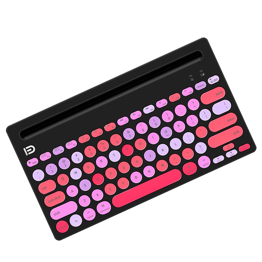 ik3381D Ultra-thin 2.4G Wireless Bluetooth Keyboard w/Card Slots Black