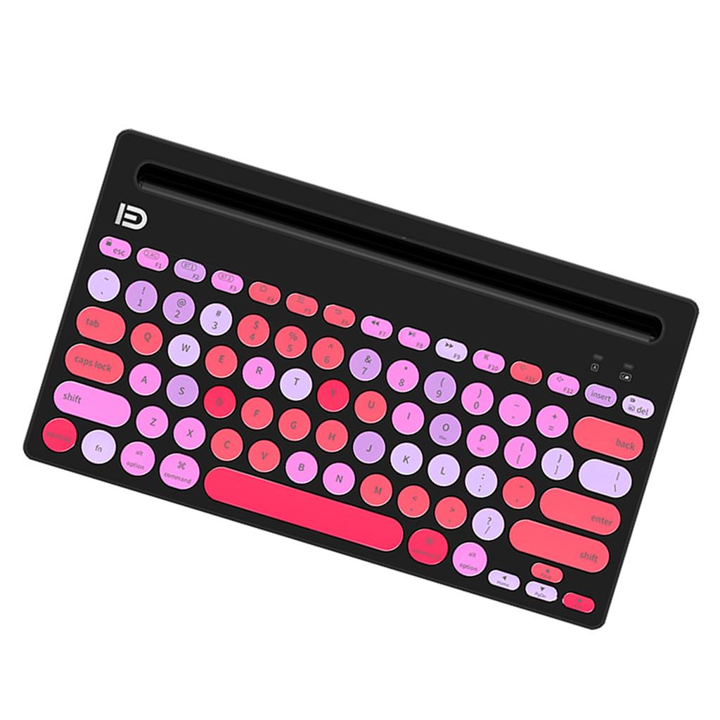 ik3381D Ultra-thin 2.4G Wireless Bluetooth Keyboard w/Card Slots Black