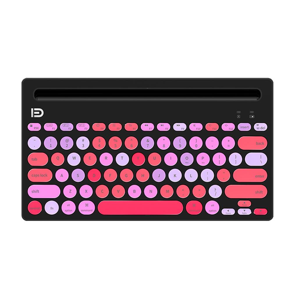 ik3381D Ultra-thin 2.4G Wireless Bluetooth Keyboard w/Card Slots Black