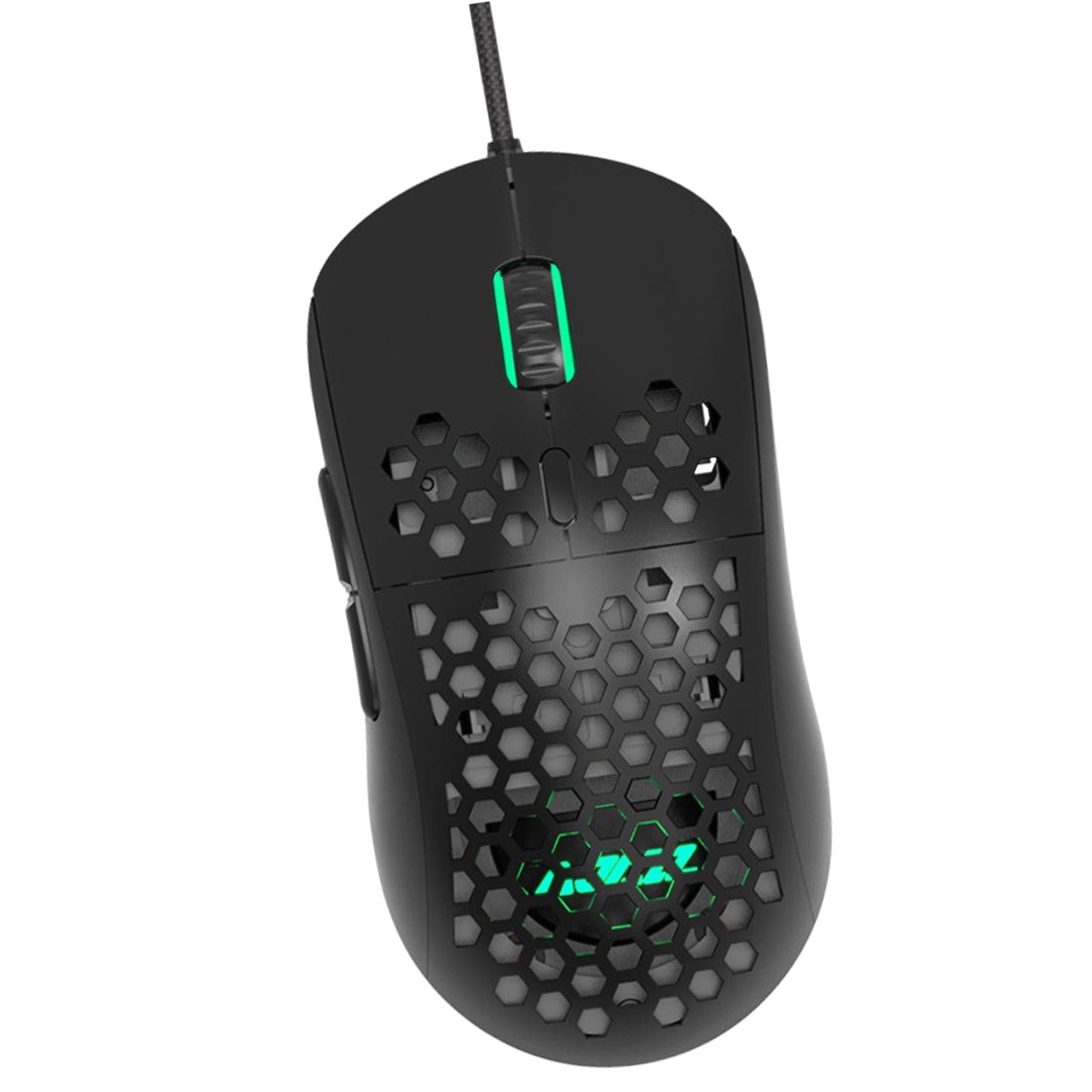 380R RGB Gaming Mouse Wired Honeycomb Design for Laptop Breathable 65g Black