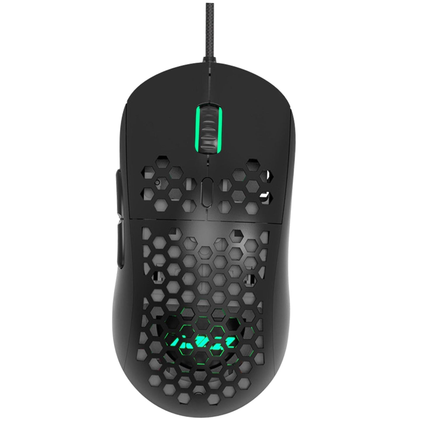 380R RGB Gaming Mouse Wired Honeycomb Design for Laptop Breathable 65g Black