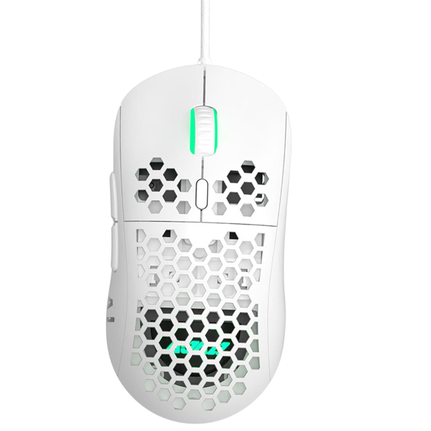 380R RGB Gaming Mouse Wired Honeycomb Design for Laptop Breathable 65g White