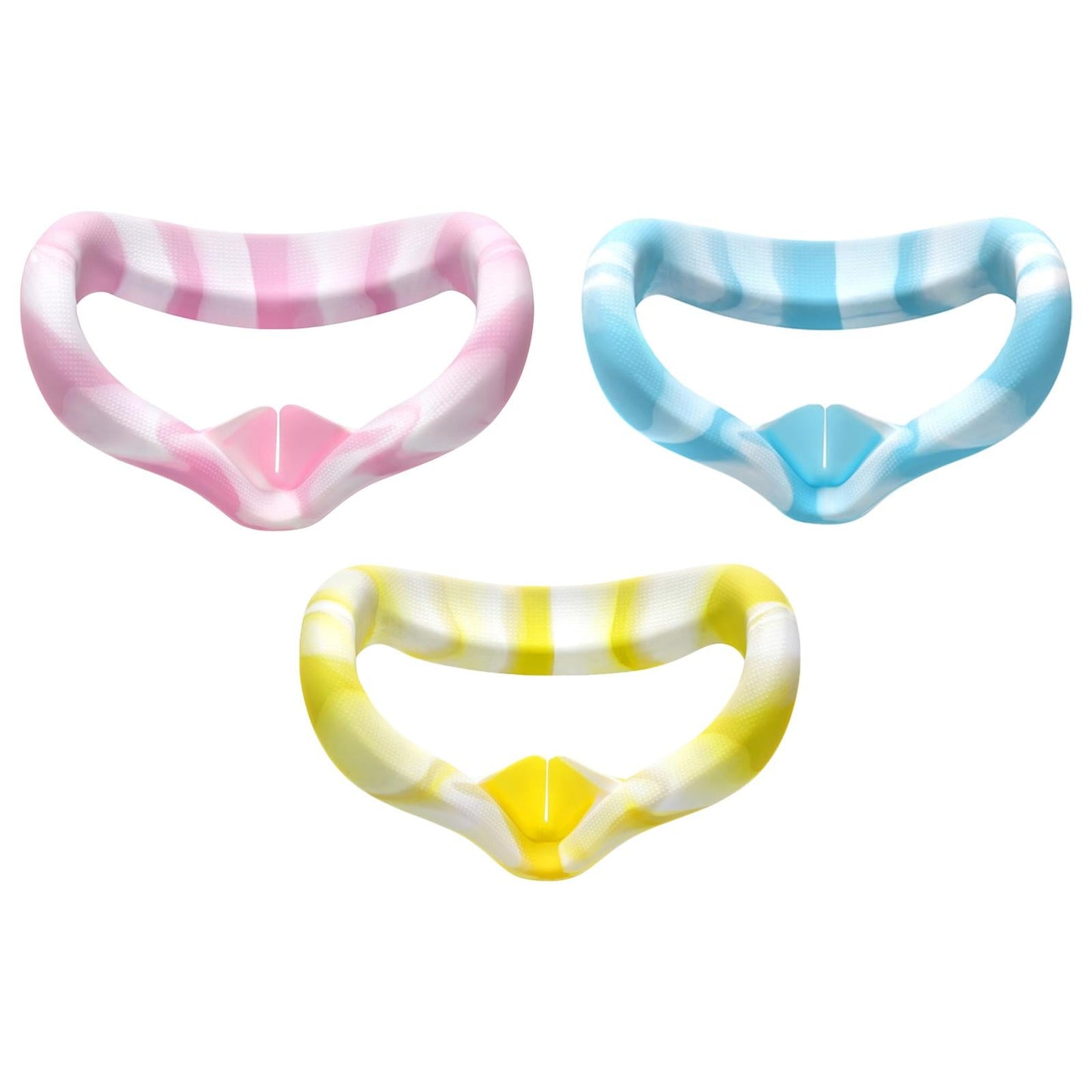 VR Face Silicone Cover Cushion Eye Pad for Quest 2 VR Headset White Blue