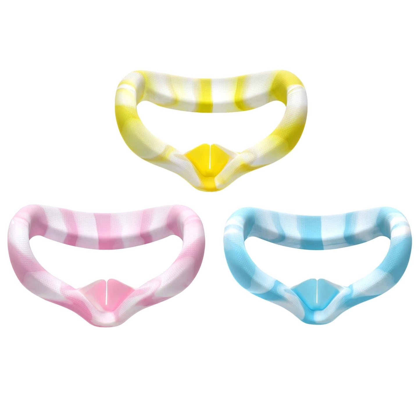 VR Face Silicone Cover Cushion Eye Pad for Quest 2 VR Headset White Blue