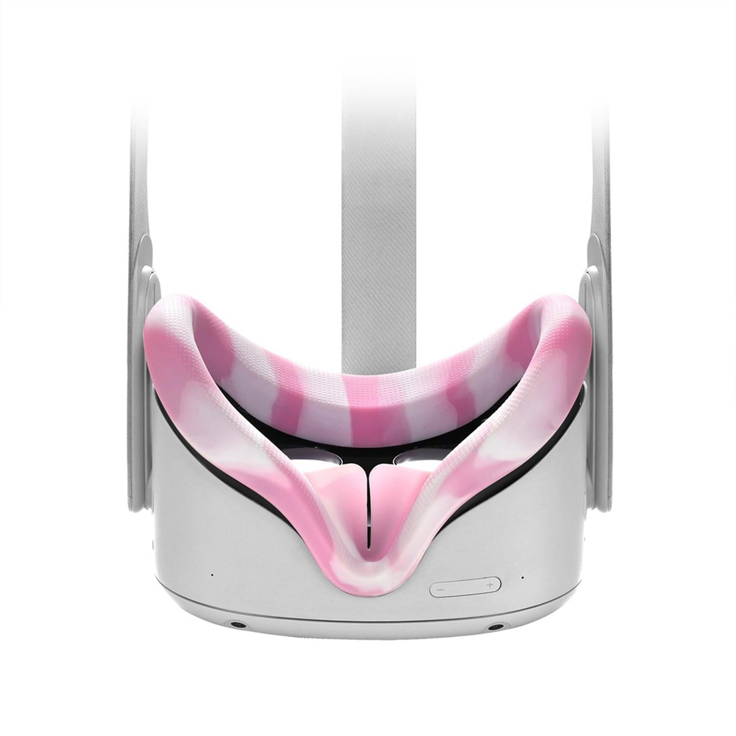 VR Face Silicone Cover Cushion Eye Pad for Quest 2 VR Headset White Pink