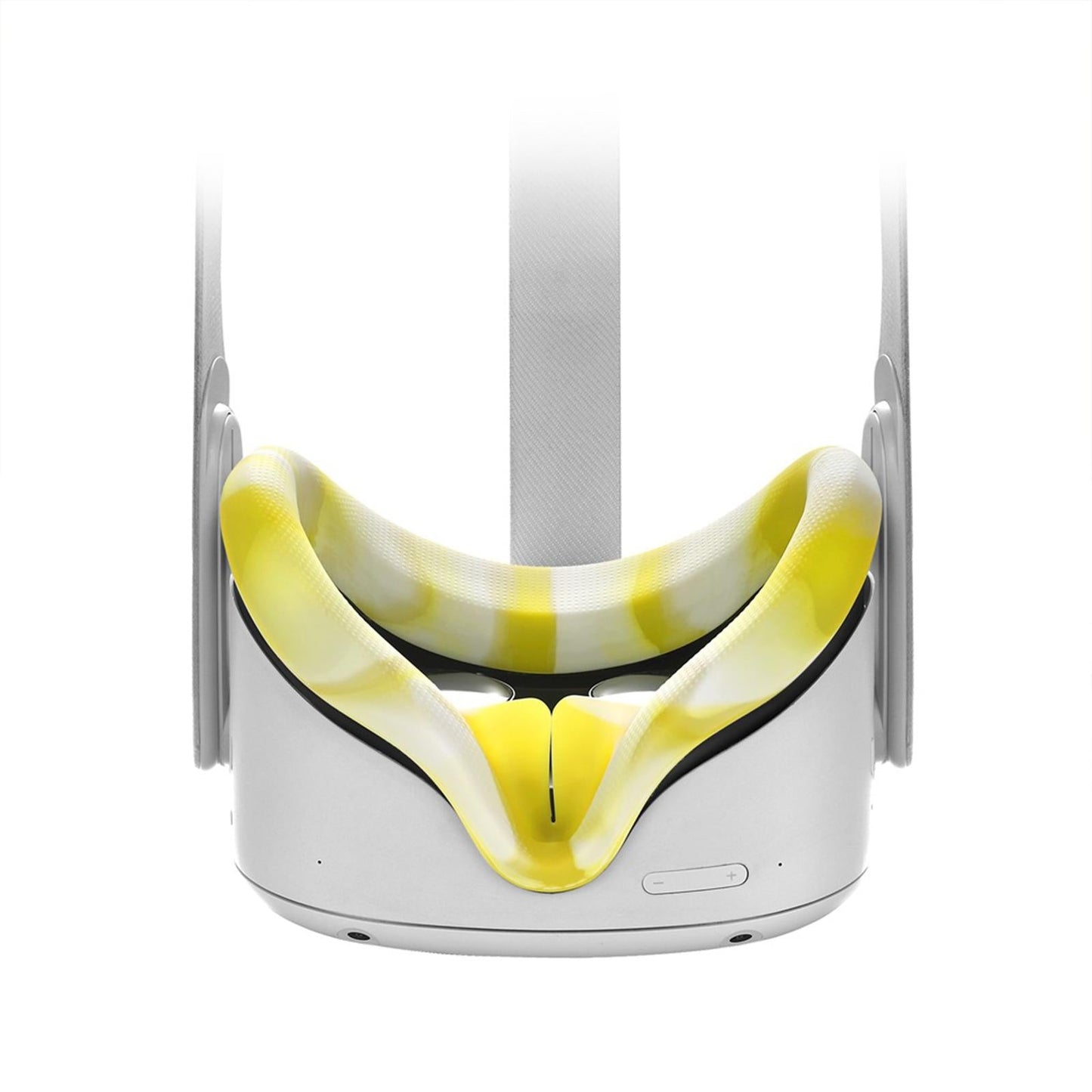 VR Face Silicone Cover Cushion Eye Pad for Quest 2 VR Headset White Yellow