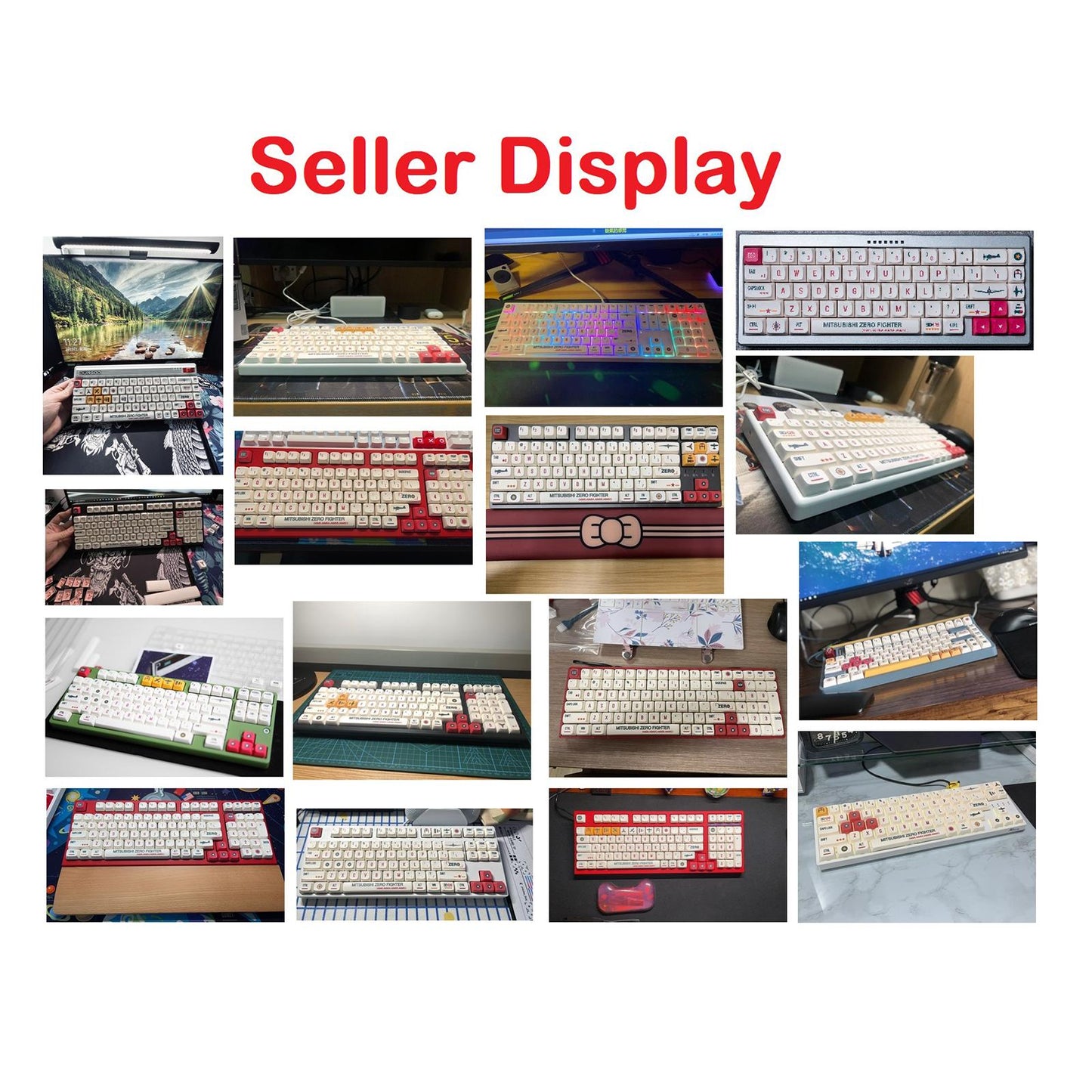 148 Keys Mechanical Switch Keyboard Keycaps Kit Thick Layout DIY Office