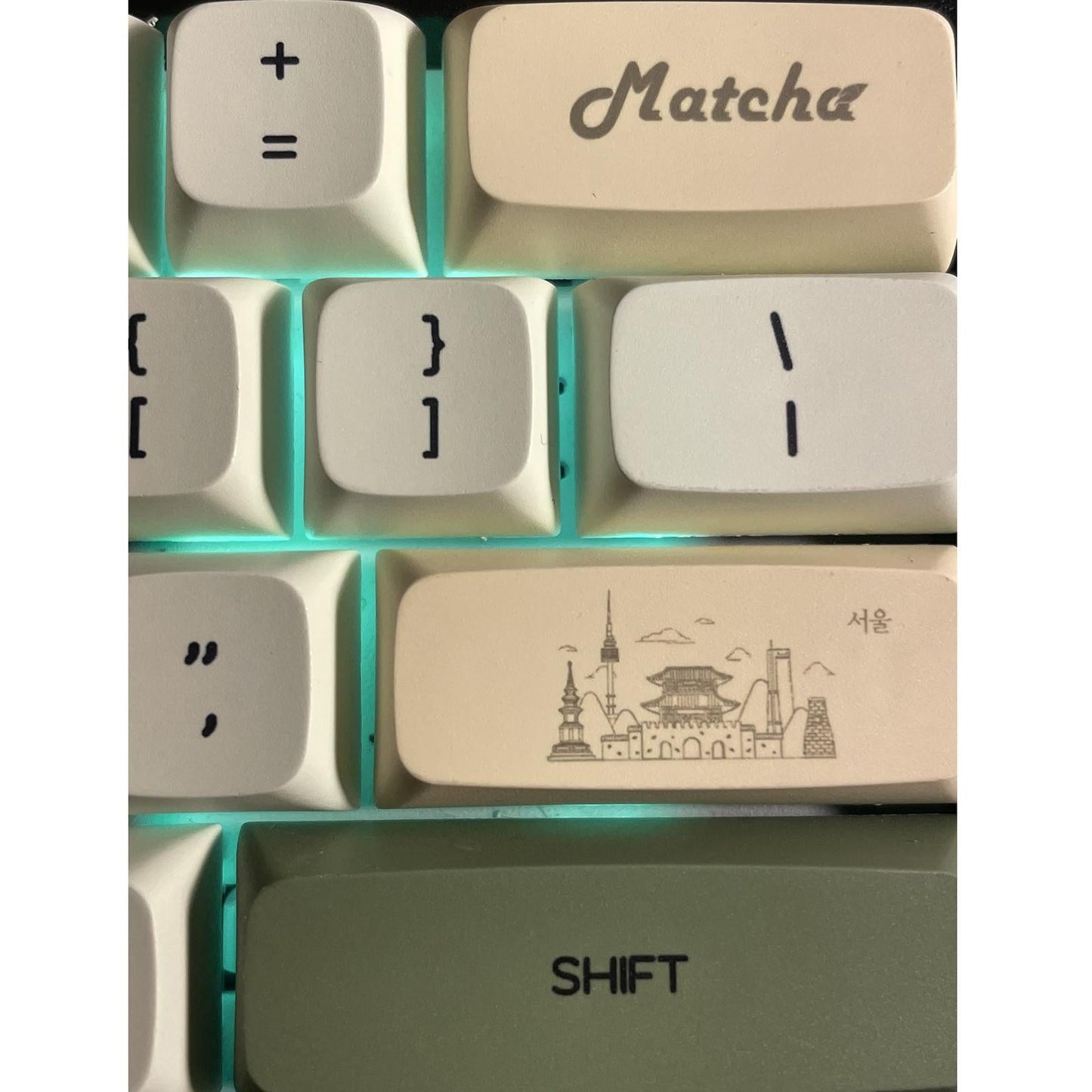 PBT 124 Keys Keycaps Cover for 61 64 72 Mechanical Keyboard Durable Korean