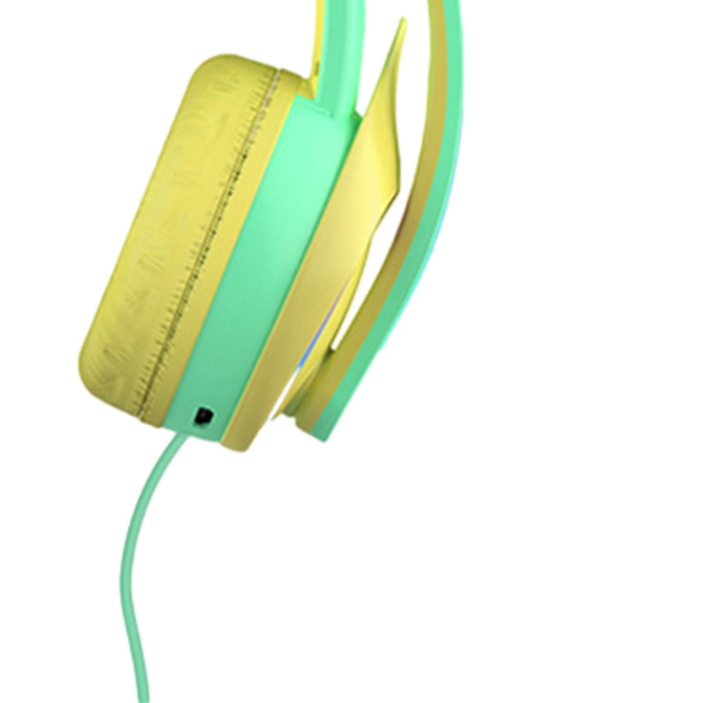 Compact Wired Crown Headset with Mic for Boys Girls Music Phones Green