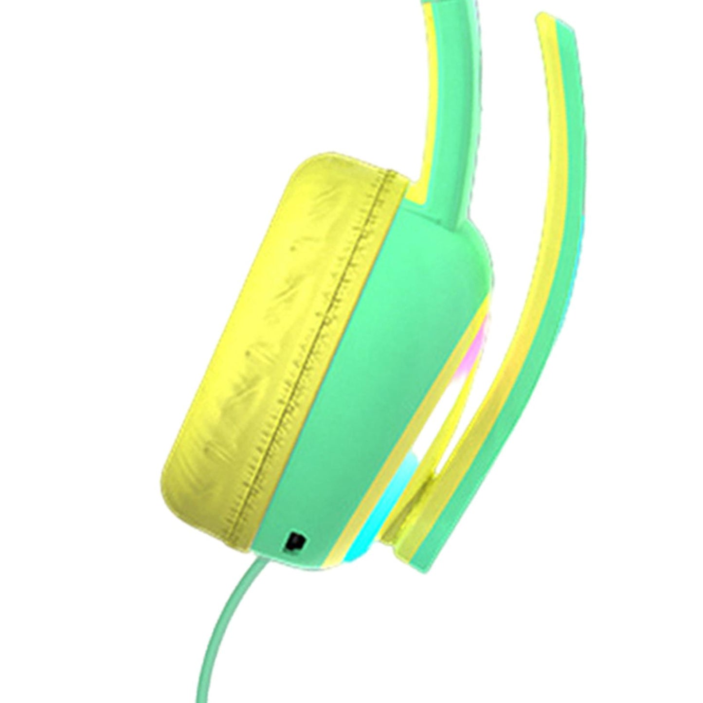 Kid LED Fashion Cute Cat Ear Headphones On-Ear Headsets with Mic Foldable Wired Green