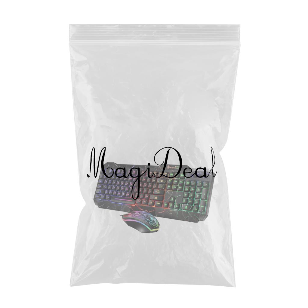 LED Gaming Keyboard and Mouse Combo RGB Hot Key Bottons Ergonomic USB for PC