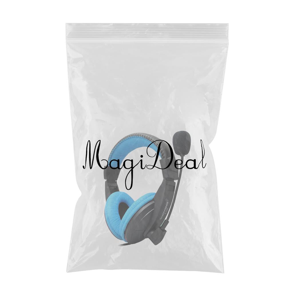 Over-Ear Gaming Headphone with Mic 3.5mm Bass Surround for Laptop Blue